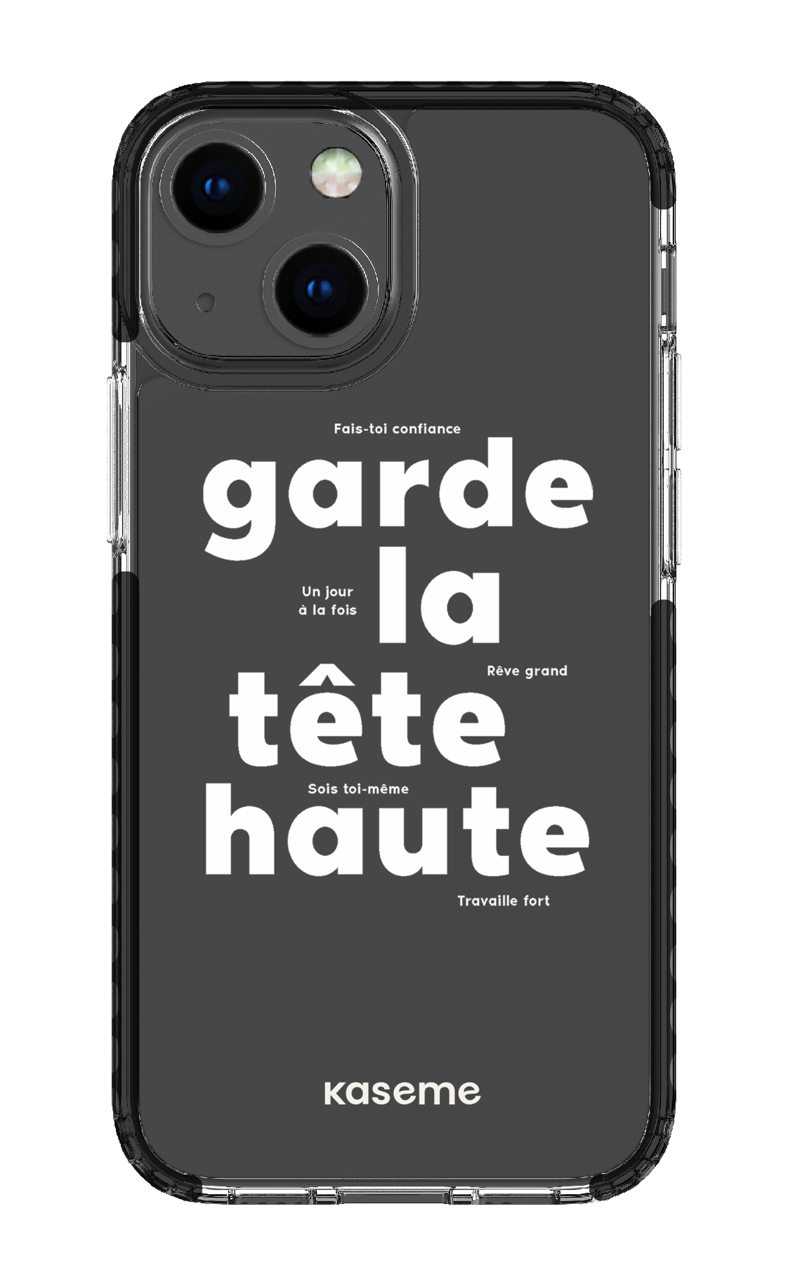 iPhone 13 Mini Clear Case - Black État d'esprit Clear Case -