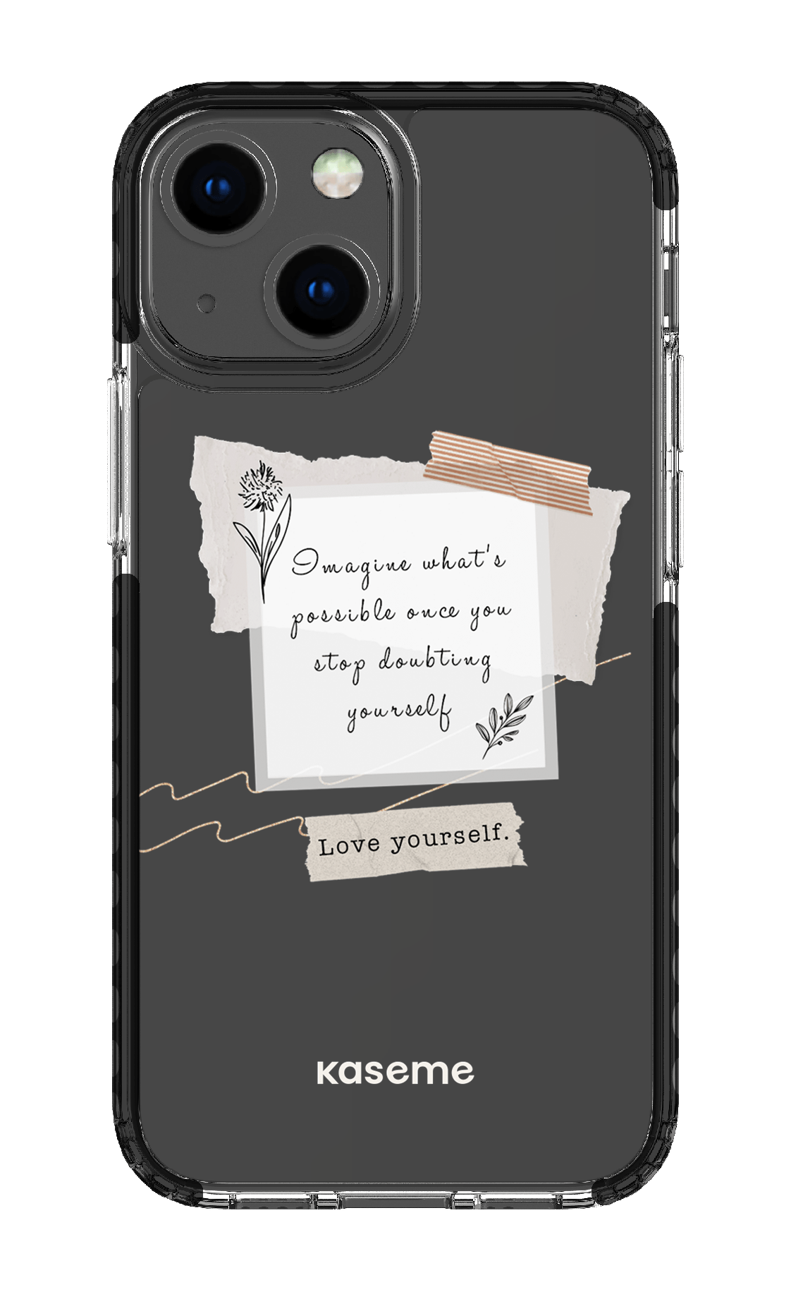 iPhone 13 Mini Clear Case - Black Faith Clear Case -