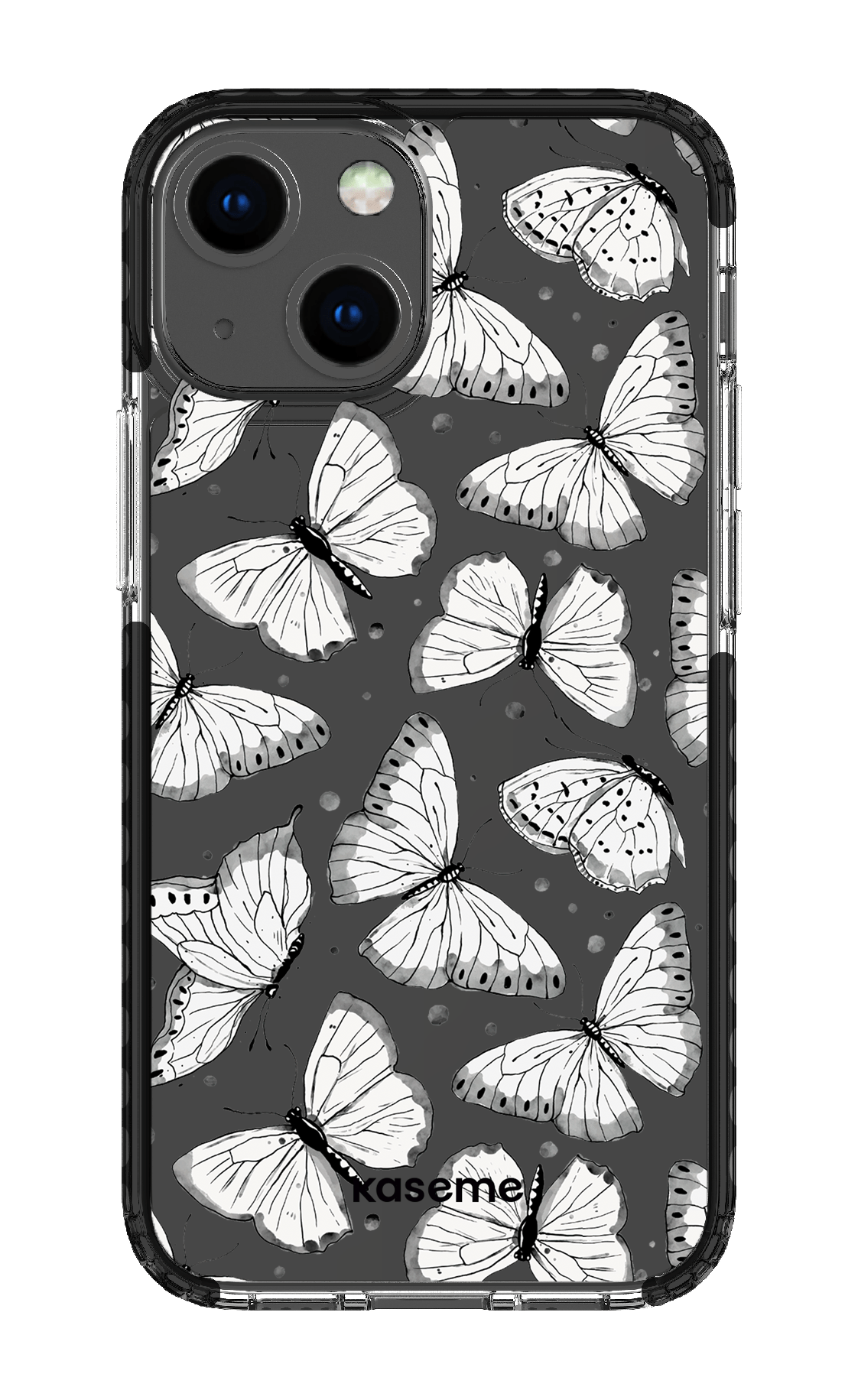 iPhone 13 Mini Clear Case - Black Float Clear Case -