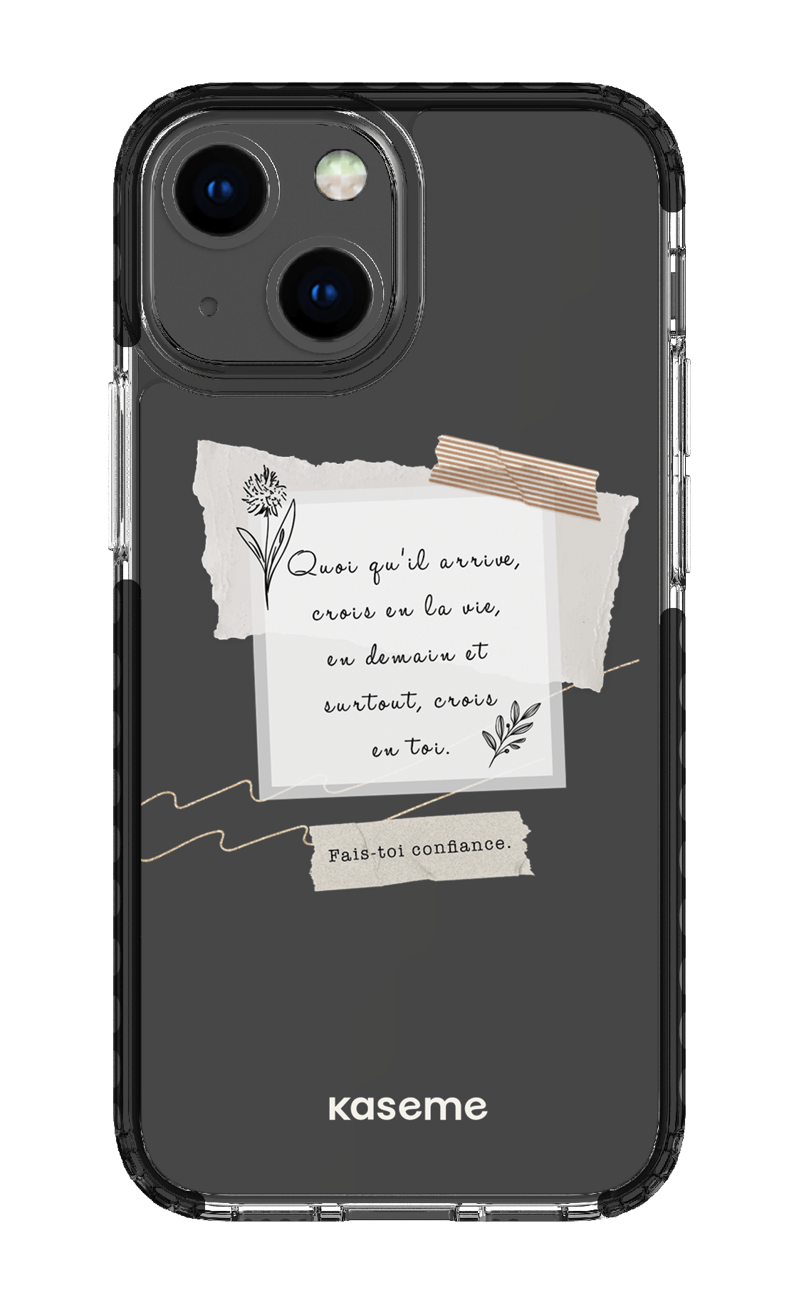 iPhone 13 Mini Clear Case - Black Foi Clear Case -