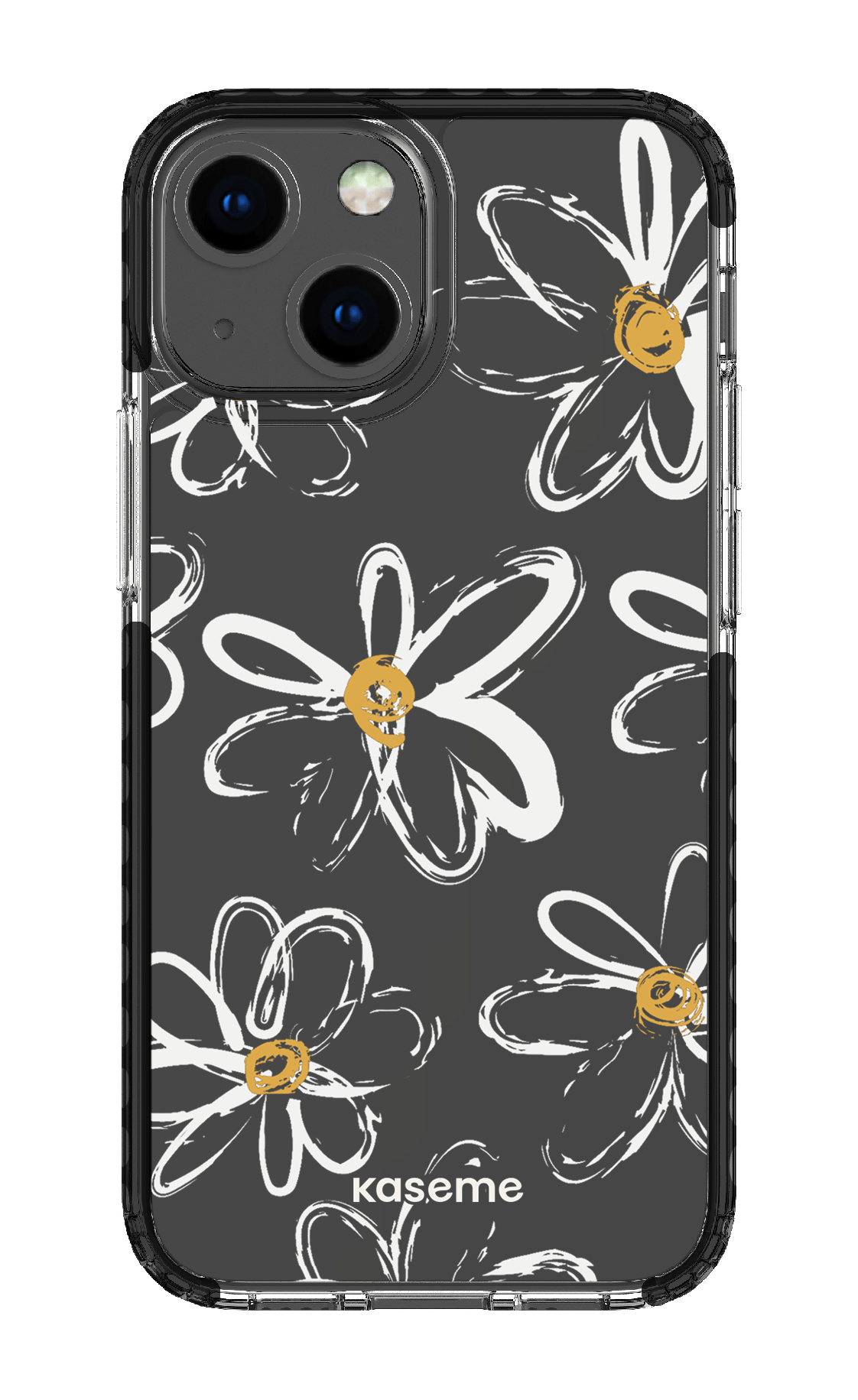 iPhone 13 Mini Clear Case - Black Give me flowers Clear Case -
