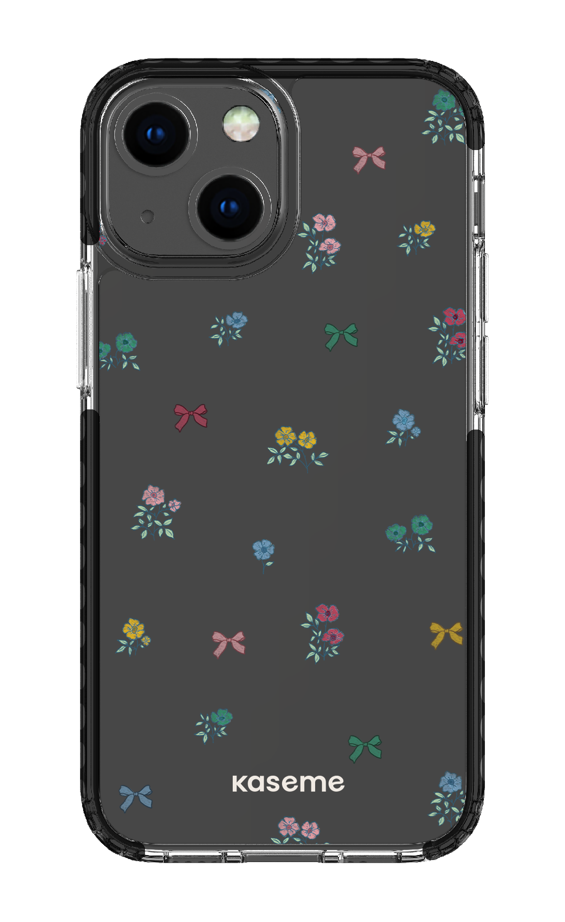 iPhone 13 Mini Clear Case - Black Graceful Clear Case -