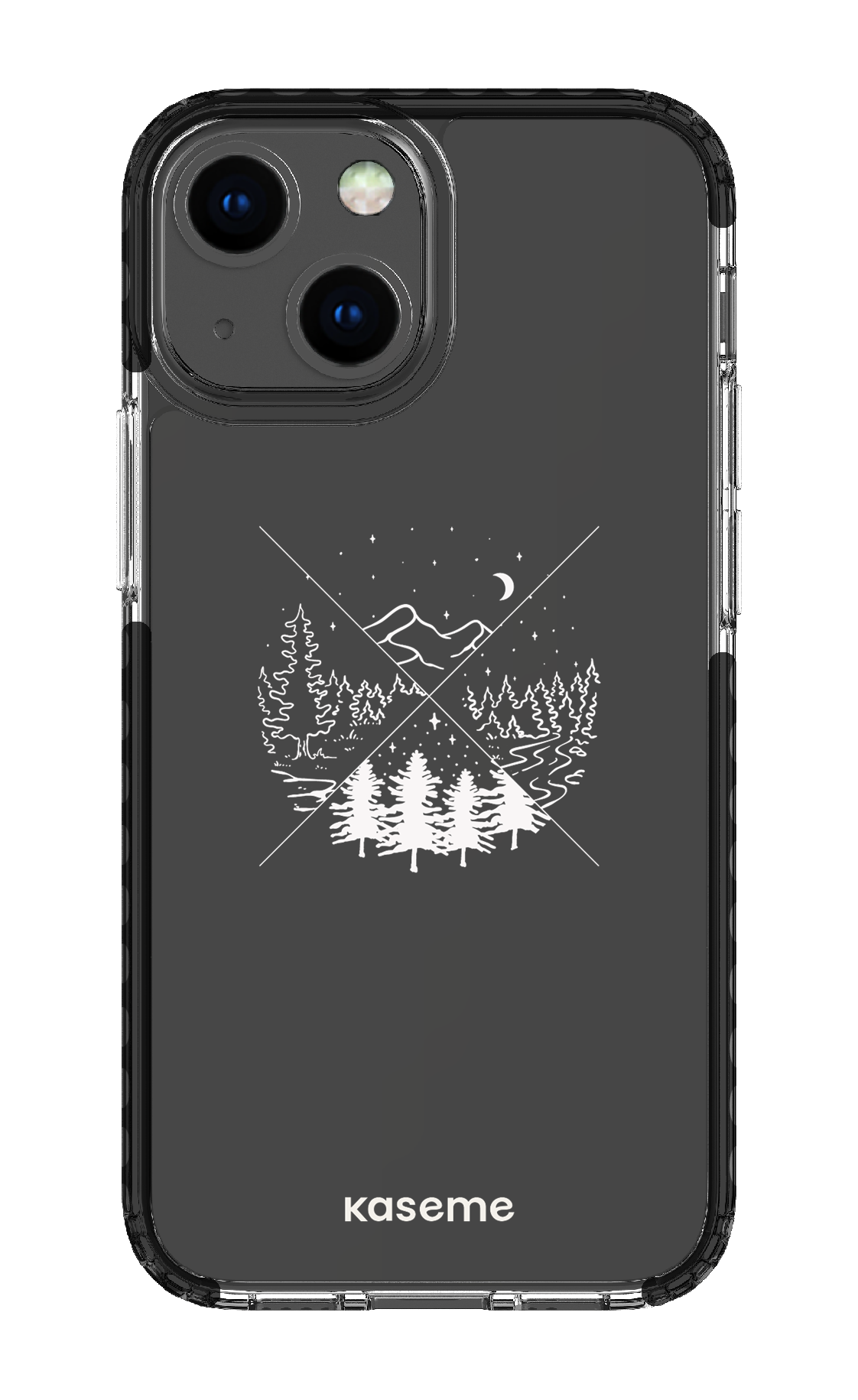 iPhone 13 Mini Clear Case - Black Hike Clear Case -