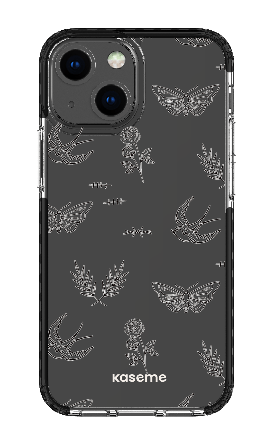 iPhone 13 Mini Clear Case - Black Ink Clear Case -