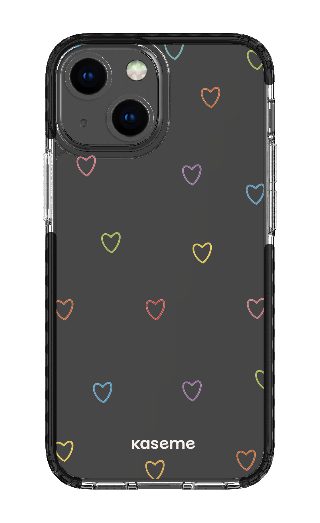 iPhone 13 Mini Clear Case - Black Love Wins Clear Case -