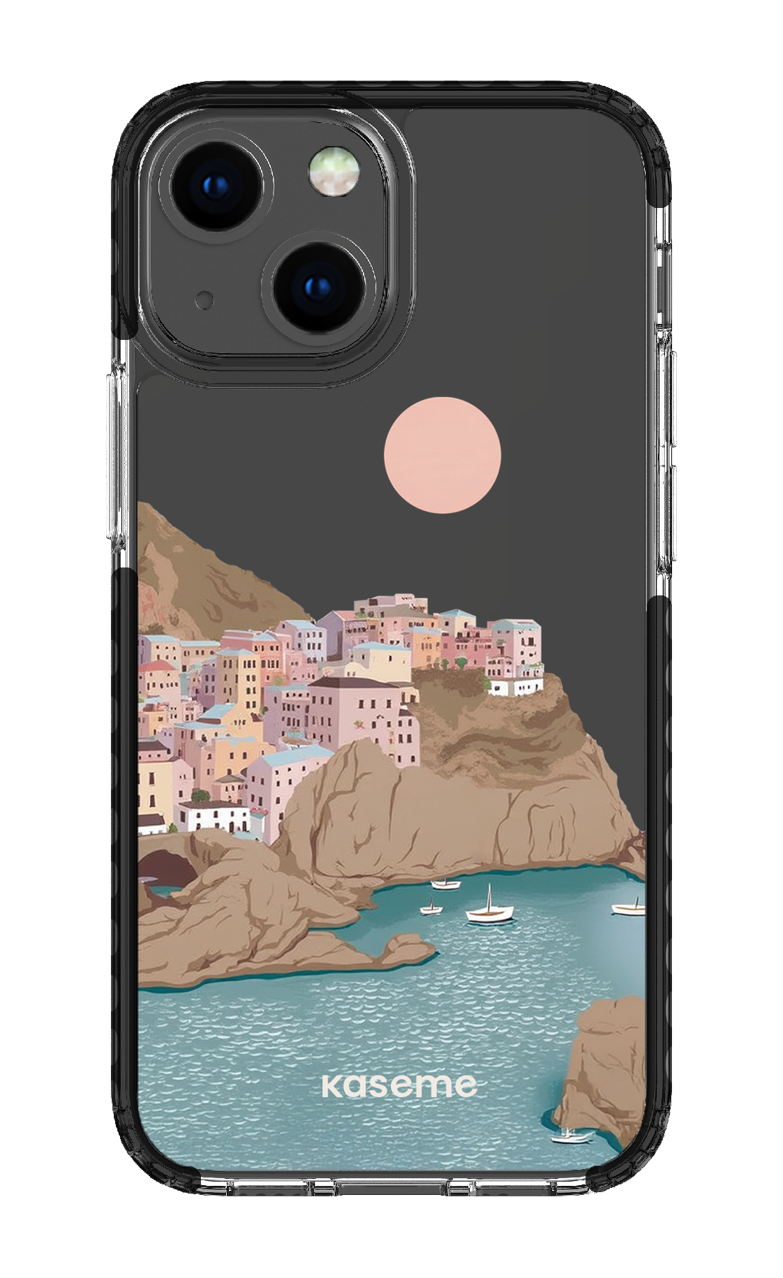 iPhone 13 Mini Clear Case - Black Mediterrana Clear Case -