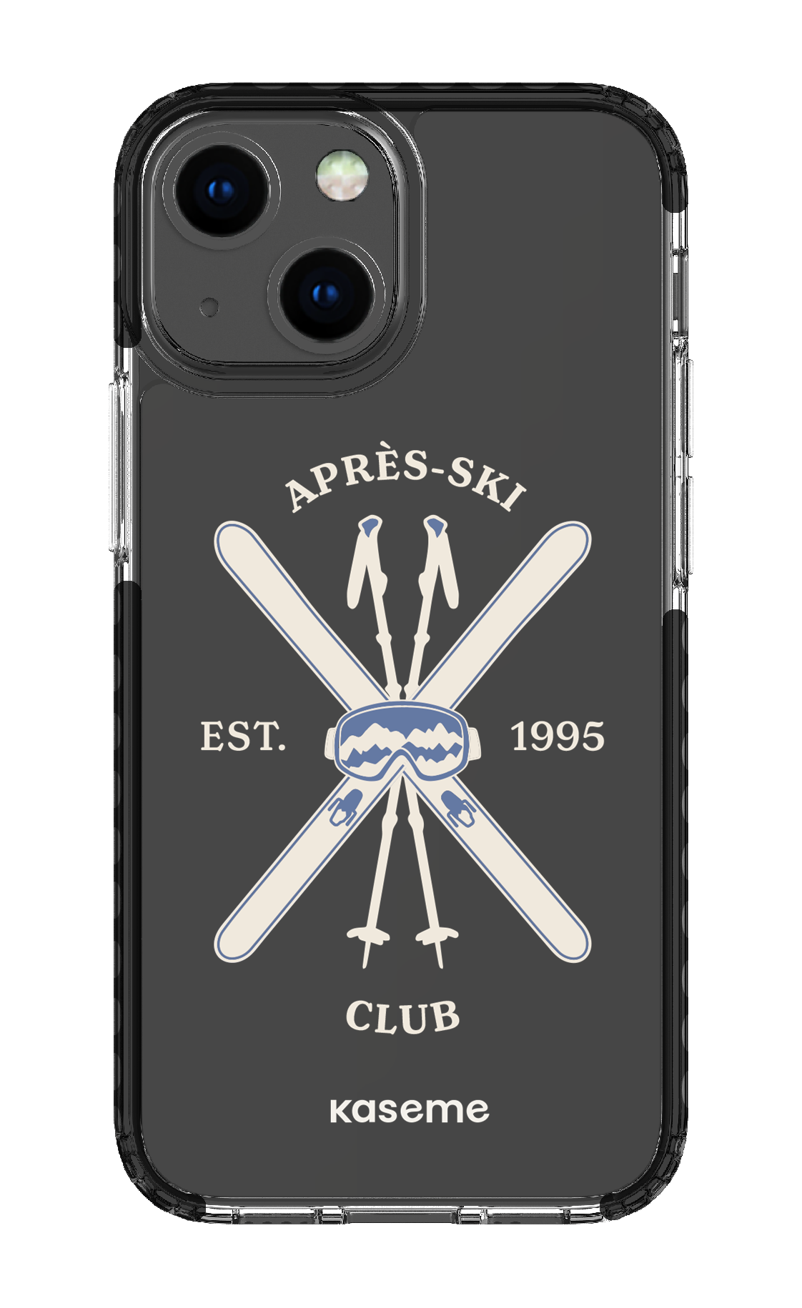 iPhone 13 Mini Clear Case - Black Off-Track Clear Case -