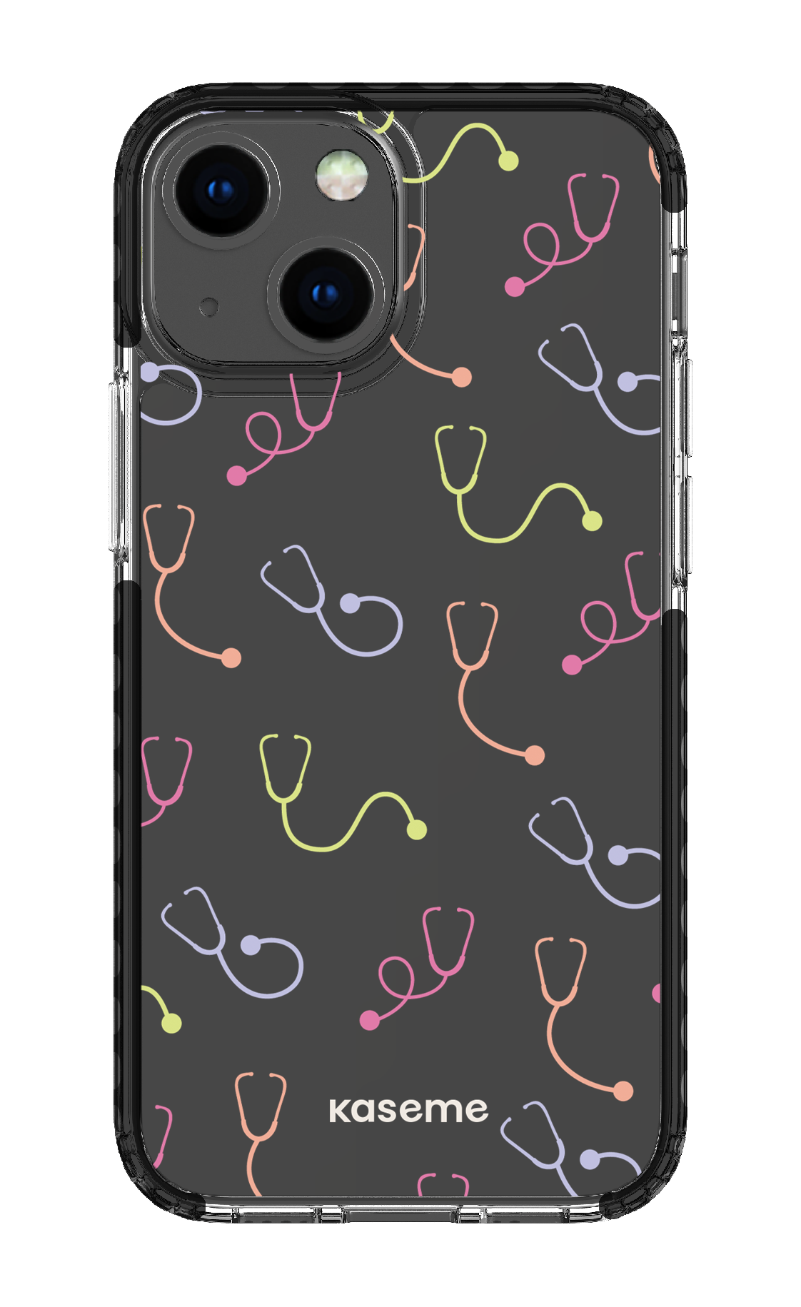 iPhone 13 Mini Clear Case - Black Pulse Clear Case -