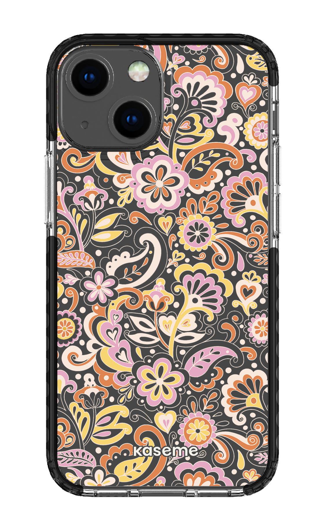 iPhone 13 Mini Clear Case - Black Sunbathe Clear Case -