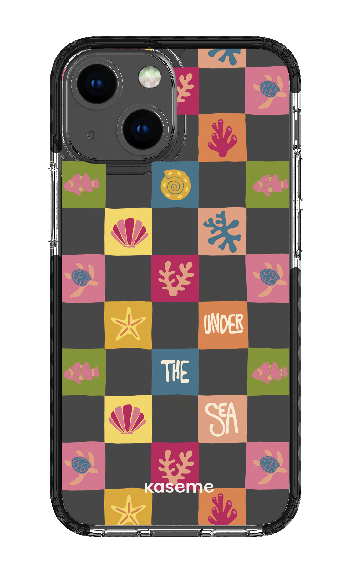 iPhone 13 Mini Clear Case - Black Under the sea Clear Case -