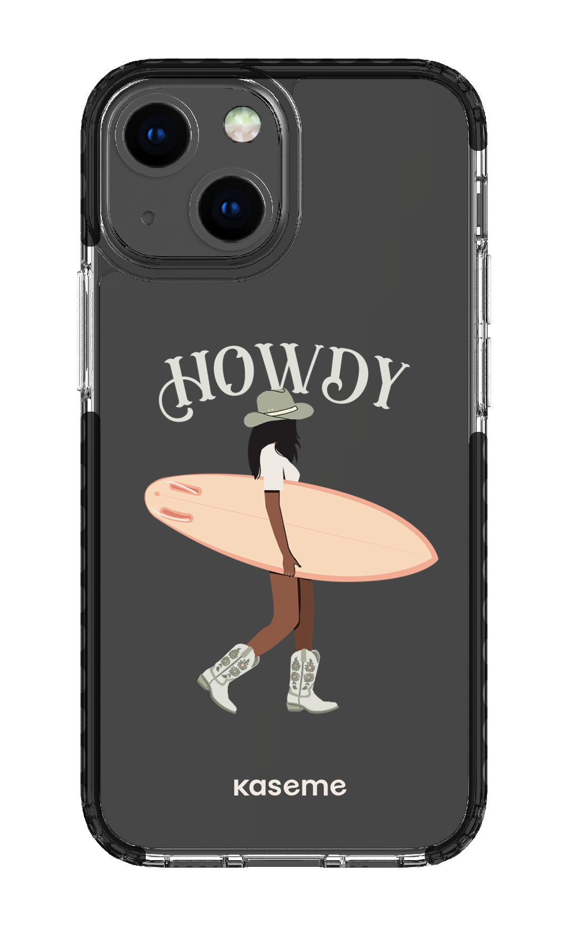 iPhone 13 Mini Clear Case - Black Westsea Green Clear Case -