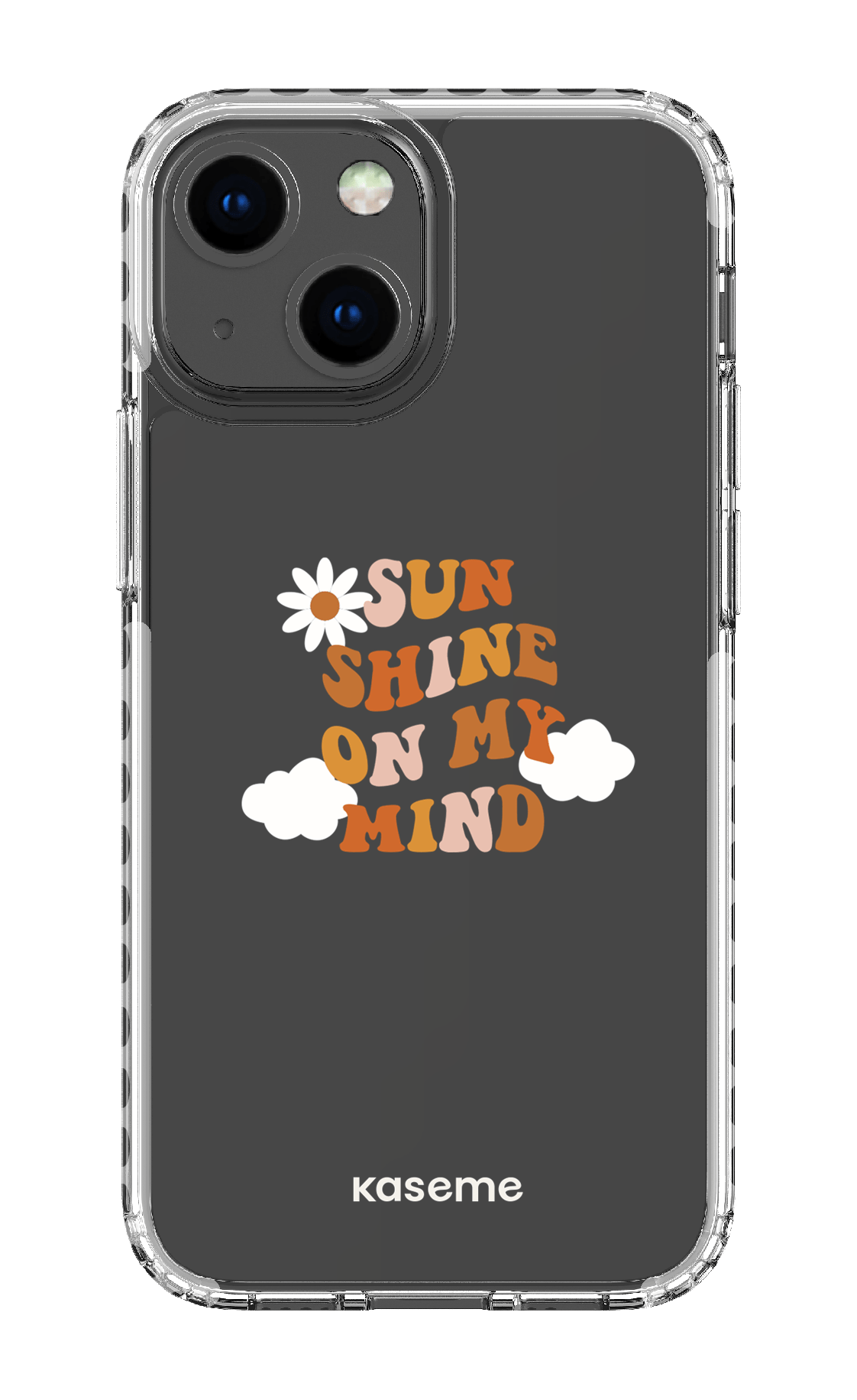 iPhone 13 Mini Clear Case - White Cheerful Clear Case -