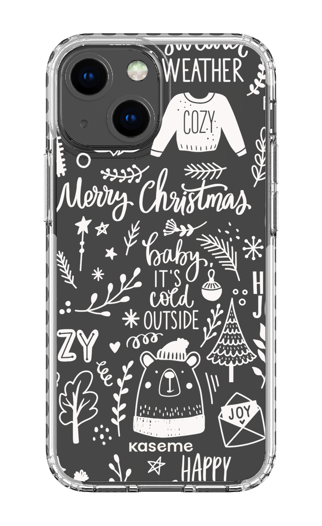 iPhone 13 Mini Clear Case - White Cold Nights Clear Case -