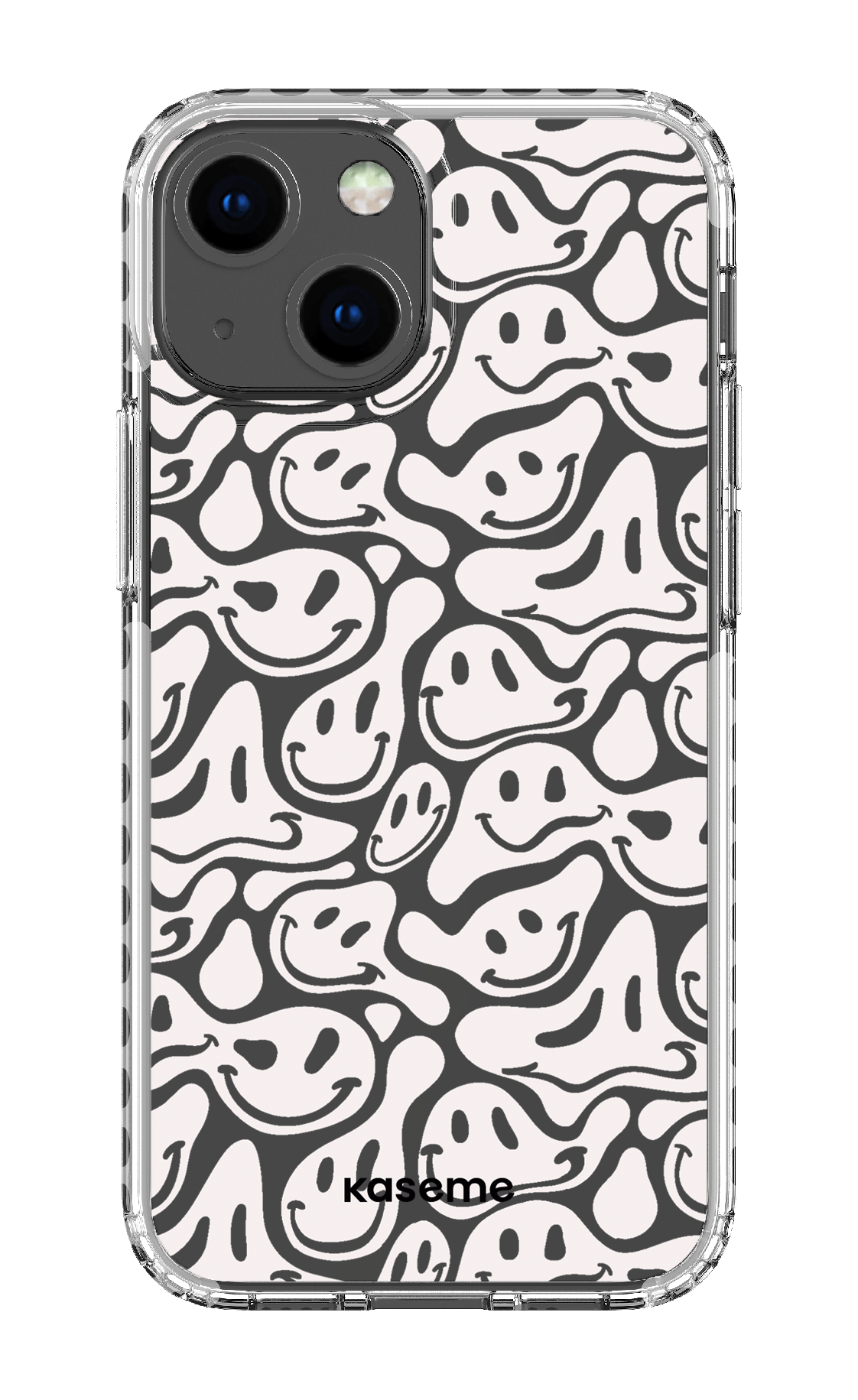 iPhone 13 Mini Clear Case - White Dystopia Clear Case -