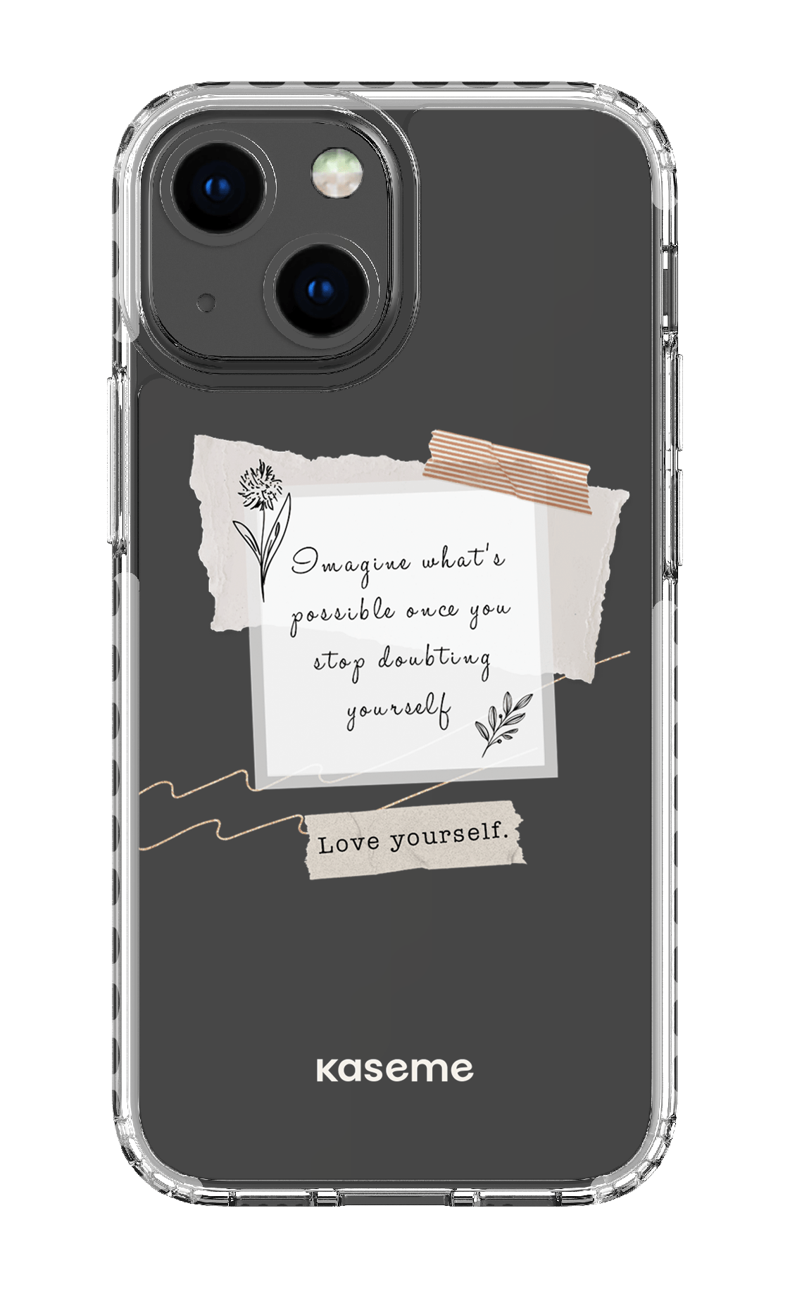 iPhone 13 Mini Clear Case - White Faith Clear Case -