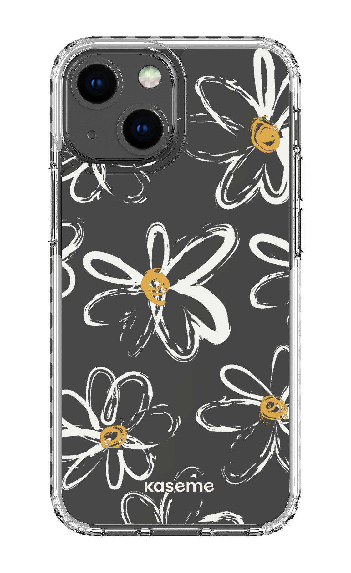 iPhone 13 Mini Clear Case - White Give me flowers Clear Case -