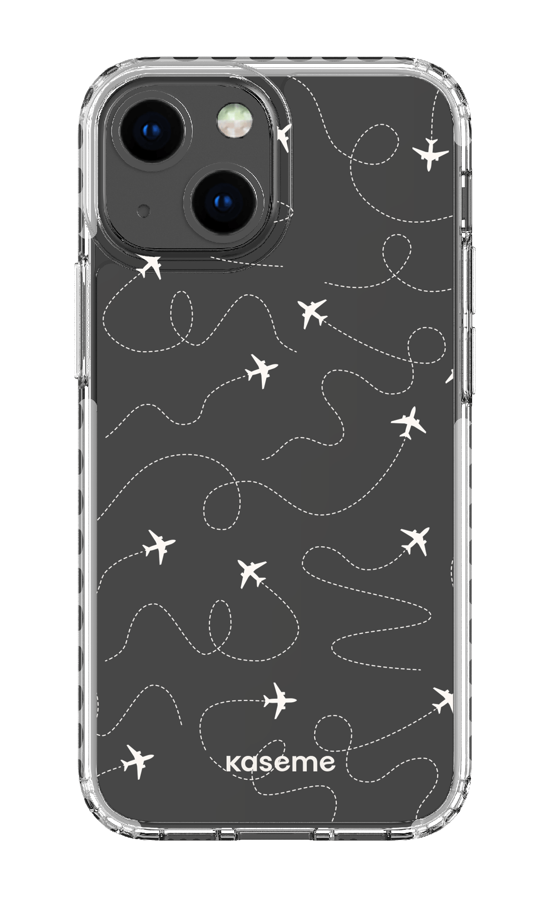 iPhone 13 Mini Clear Case - White Globetrotter Clear Case -