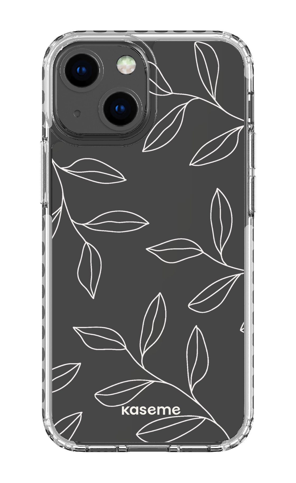 iPhone 13 Mini Clear Case - White Gloomy Clear Case -