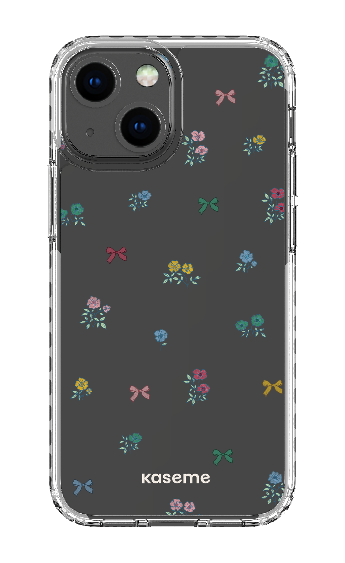 iPhone 13 Mini Clear Case - White Graceful Clear Case -