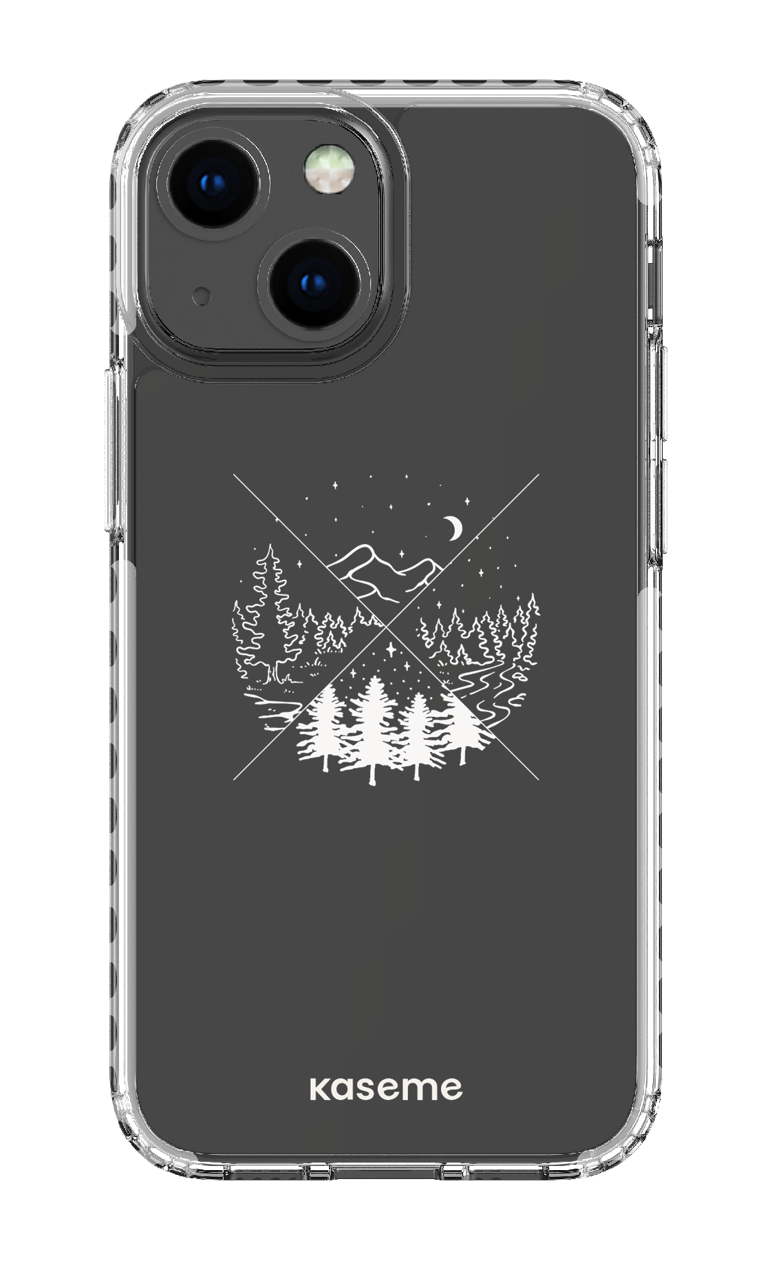 iPhone 13 Mini Clear Case - White Hike Clear Case -