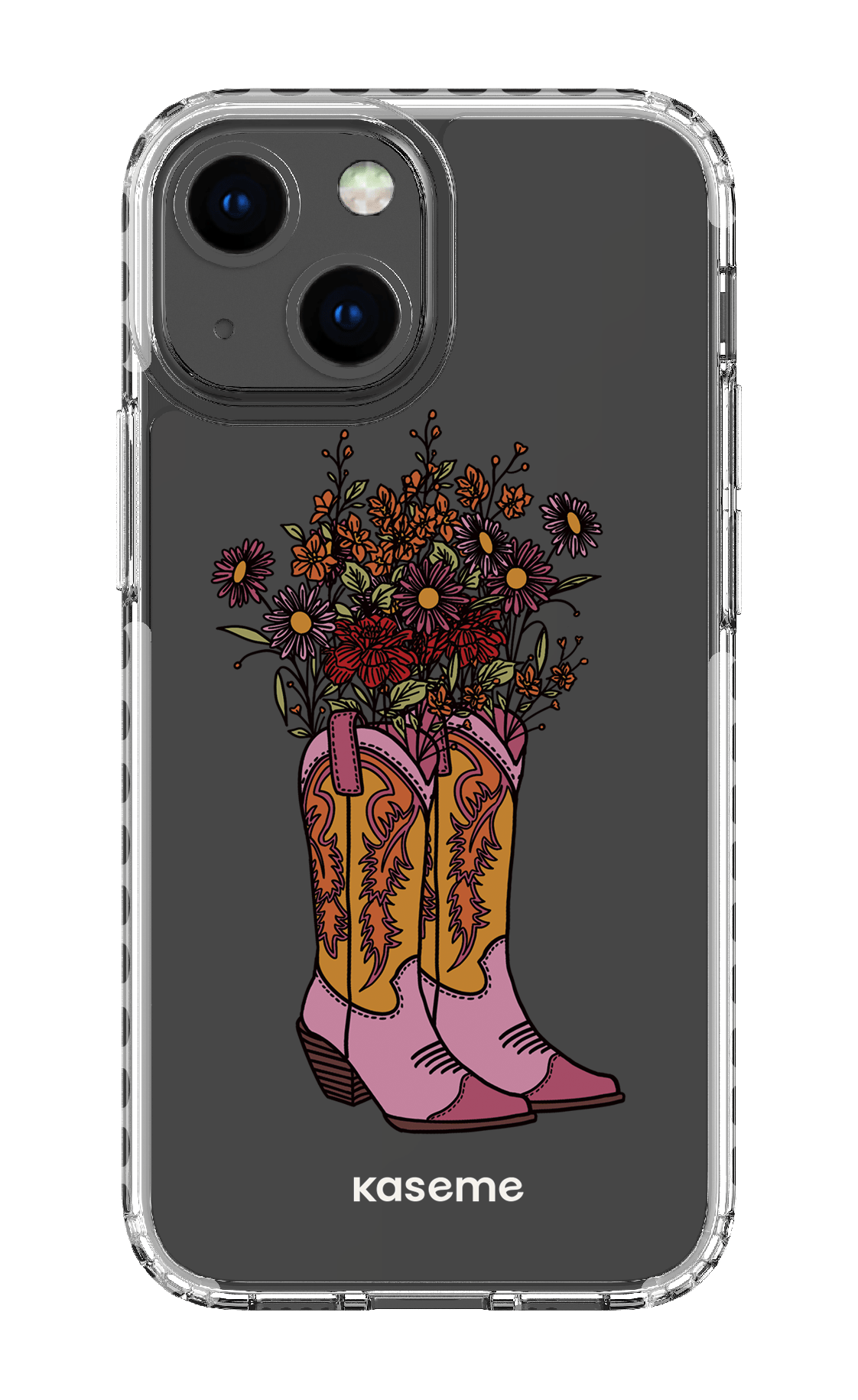 iPhone 13 Mini Clear Case - White Howdy Clear Case -