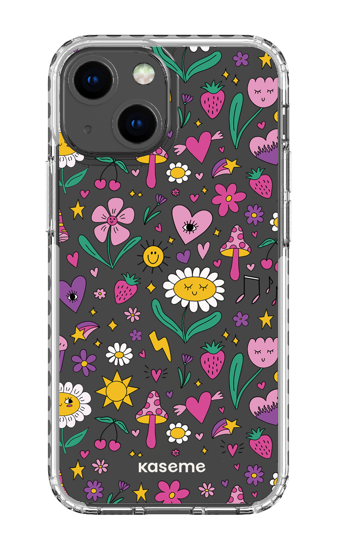 iPhone 13 Mini Clear Case - White Hypnotize Clear Case -