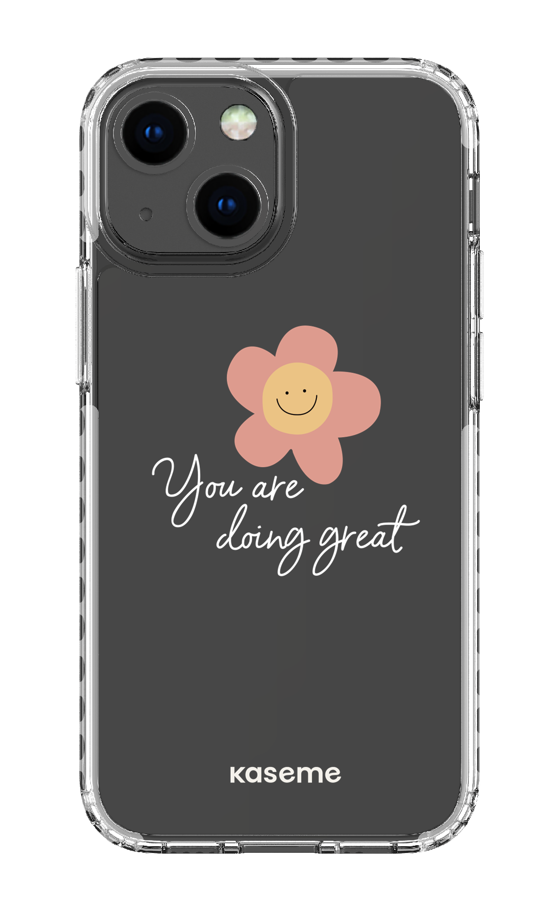 iPhone 13 Mini Clear Case - White Keep going Clear Case -