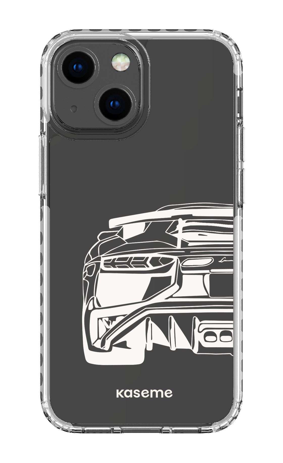 iPhone 13 Mini Clear Case - White Lambo clear case -