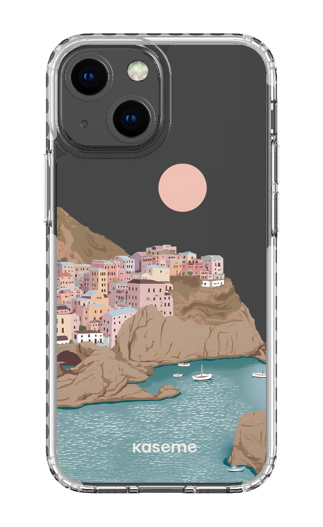 iPhone 13 Mini Clear Case - White Mediterrana Clear Case -