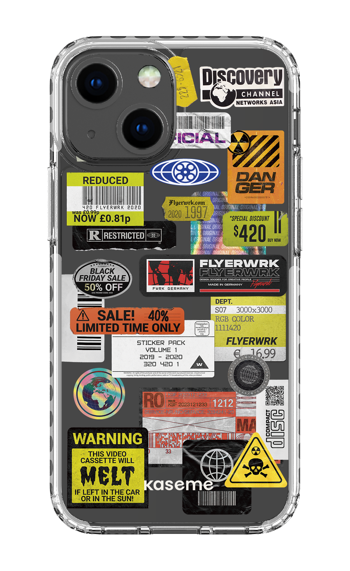 iPhone 13 Mini Clear Case - White Melt Clear Case -