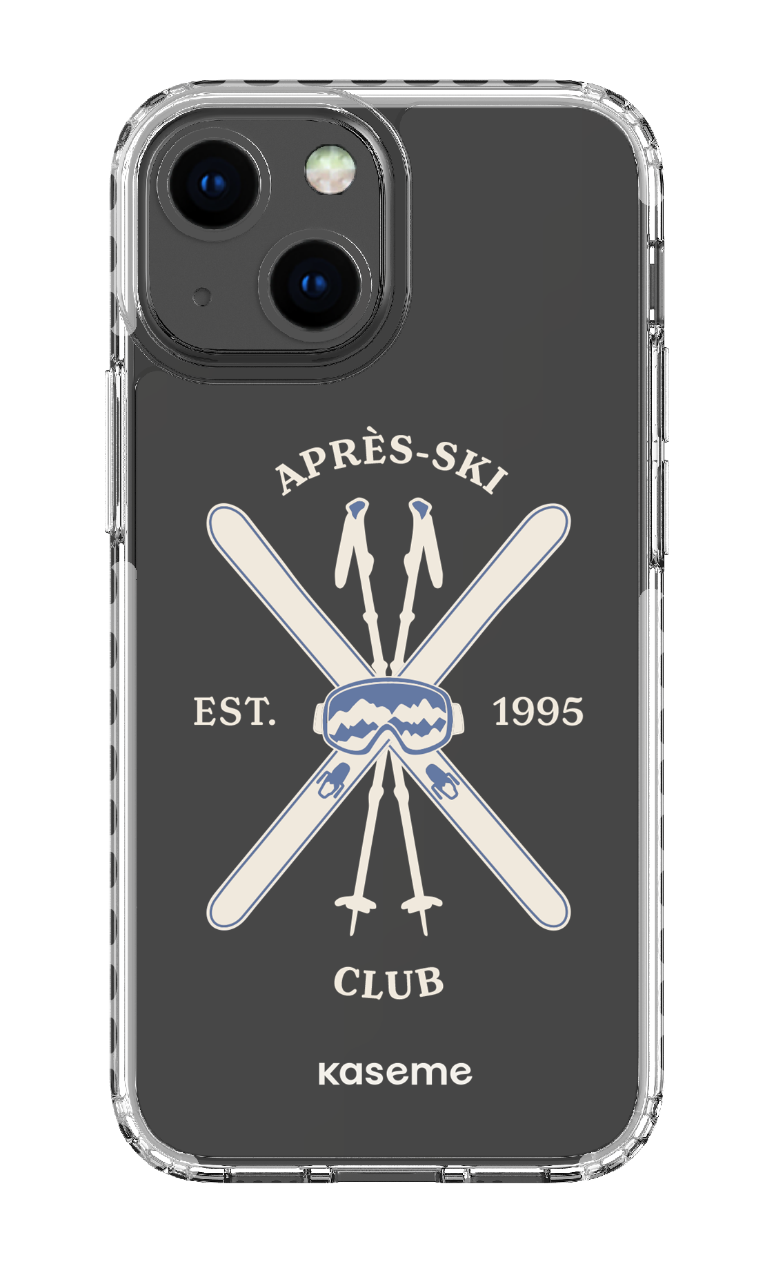 iPhone 13 Mini Clear Case - White Off-Track Clear Case -