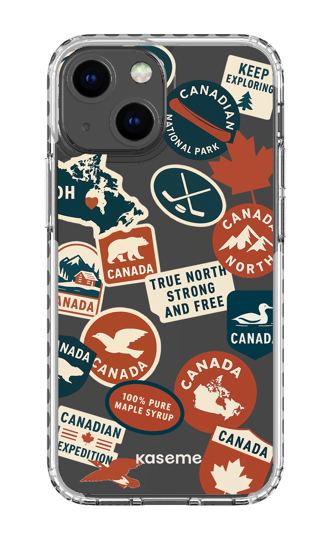 iPhone 13 Mini Clear Case - White Oh Maple -