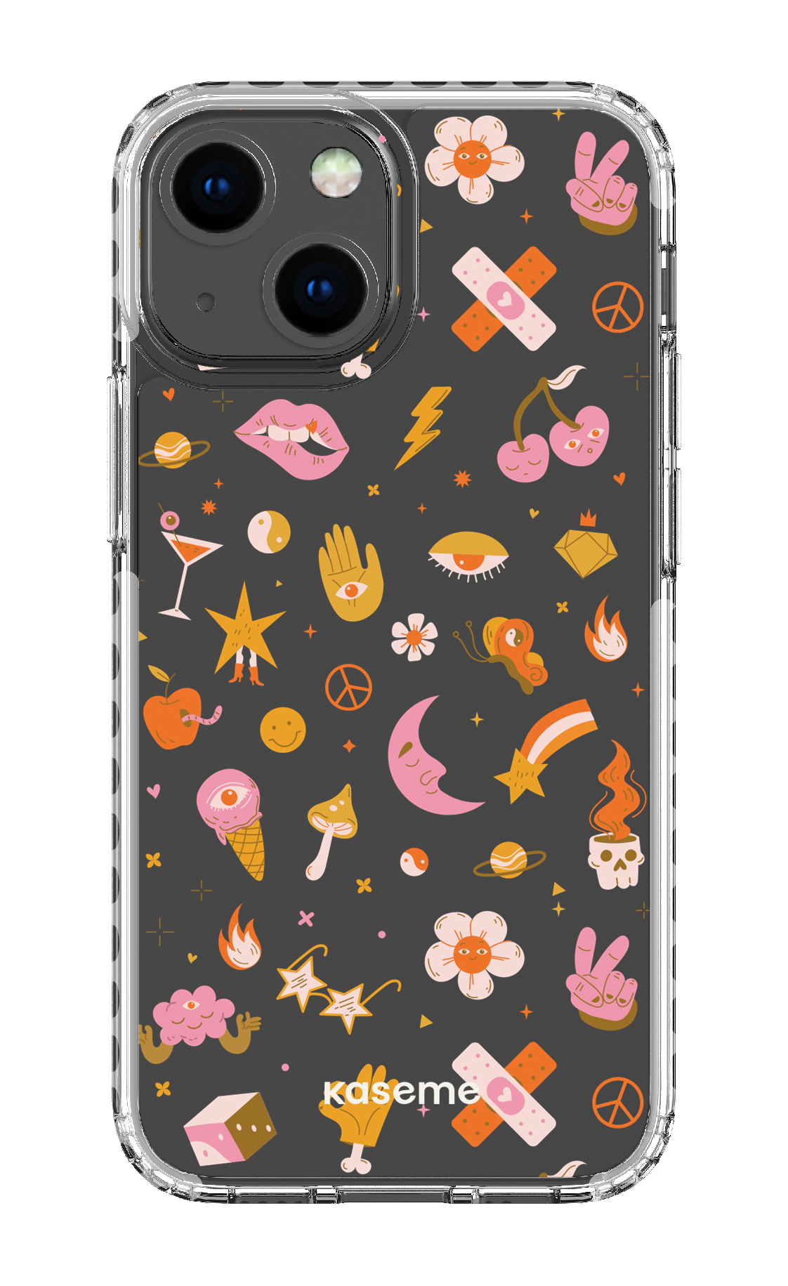 iPhone 13 Mini Clear Case - White Psycho Clear Case -