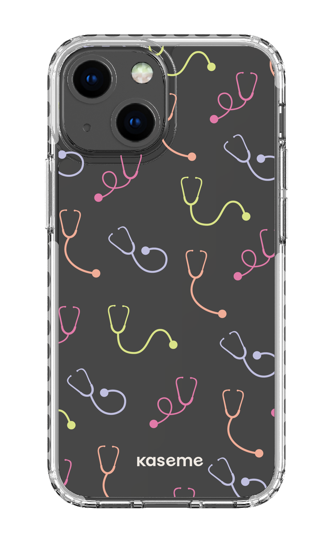 iPhone 13 Mini Clear Case - White Pulse Clear Case -