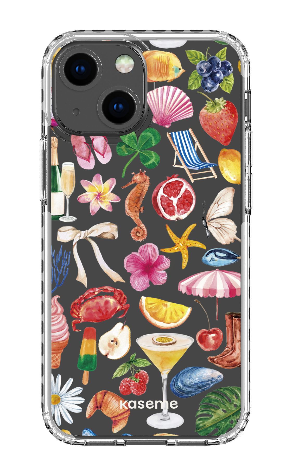 iPhone 13 Mini Clear Case - White St-Tropez Clear Case -