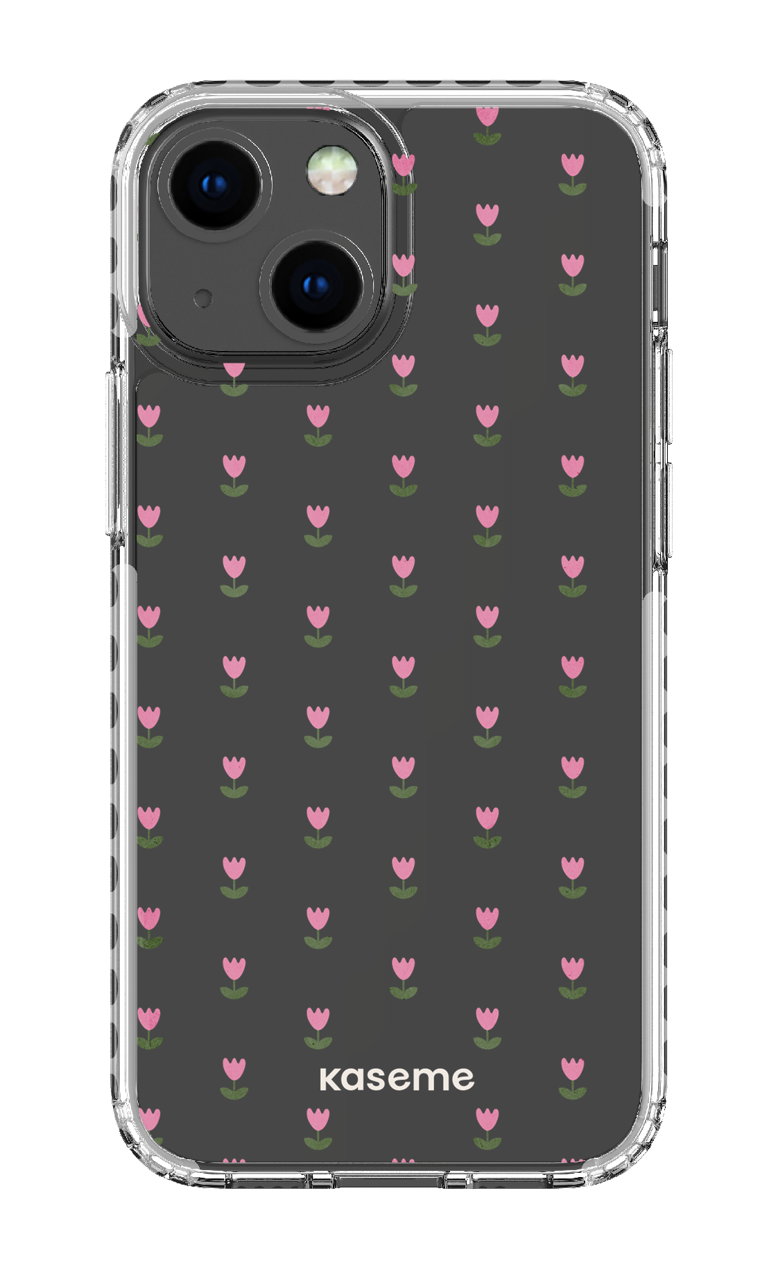 iPhone 13 Mini Clear Case - White Triumph Pink Clear Case -