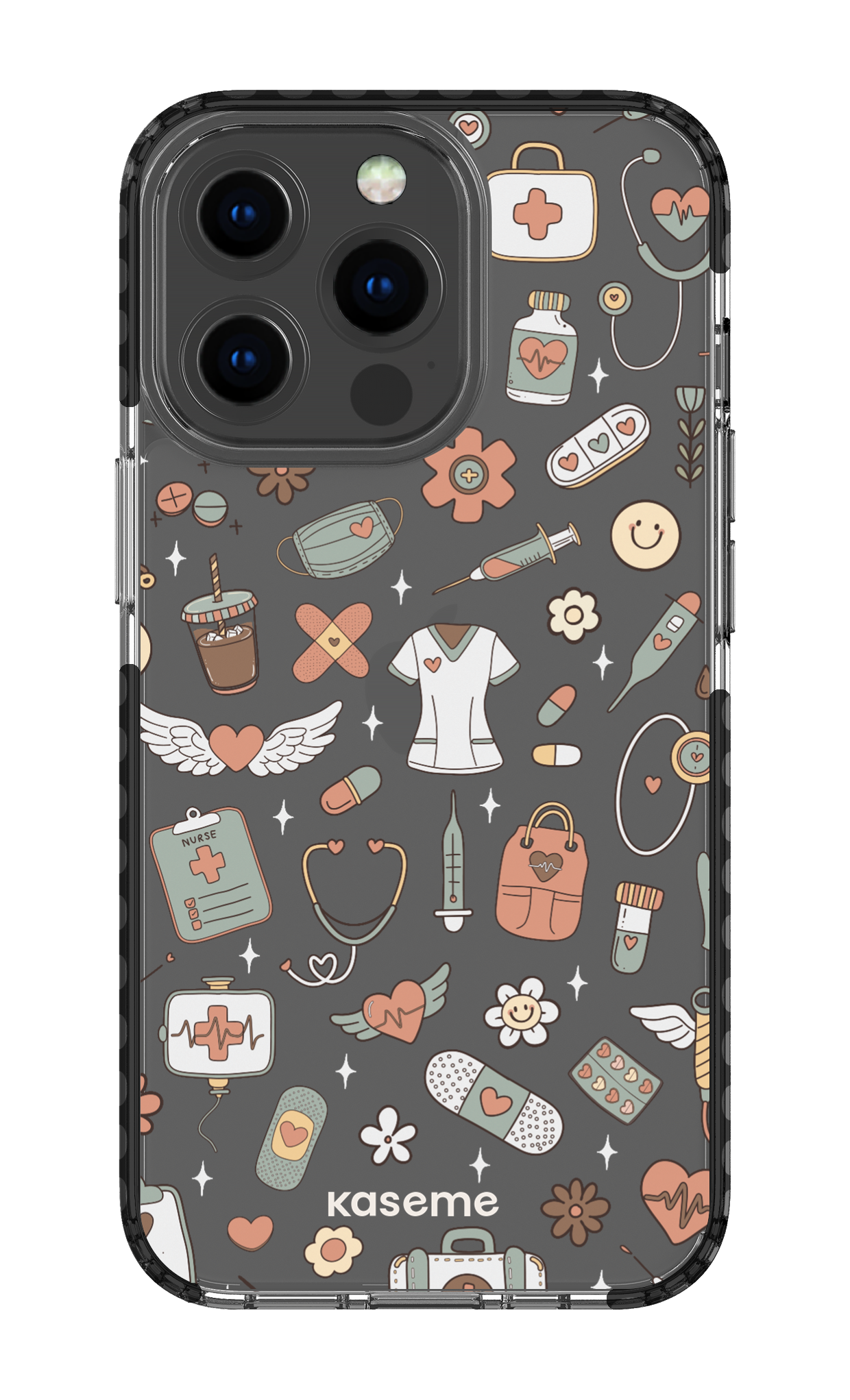 iPhone 13 Pro Clear Case - Black Code Clear Case -