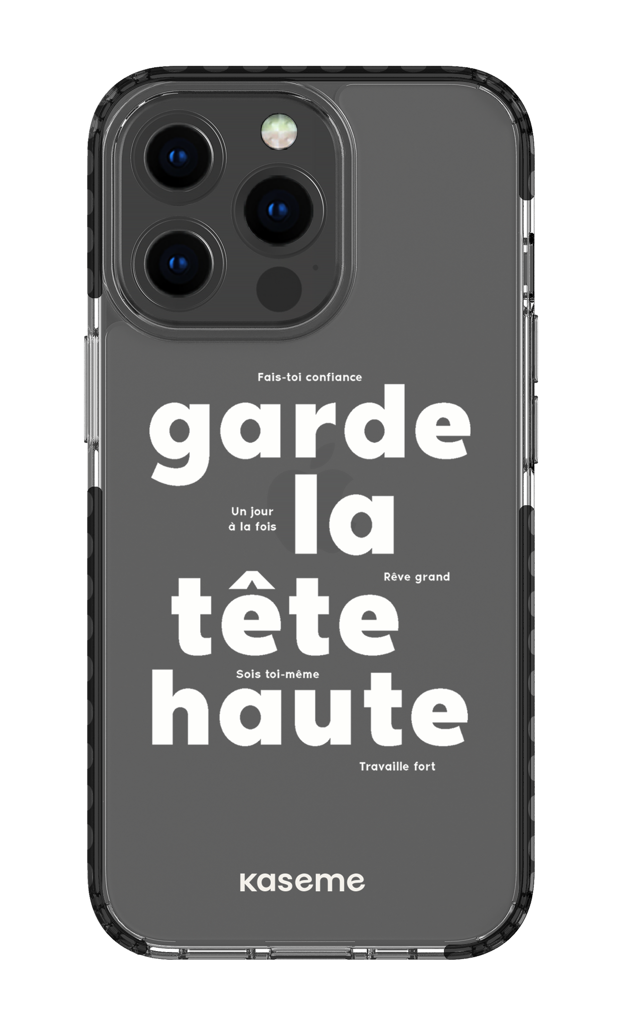 iPhone 13 Pro Clear Case - Black État d'esprit Clear Case -