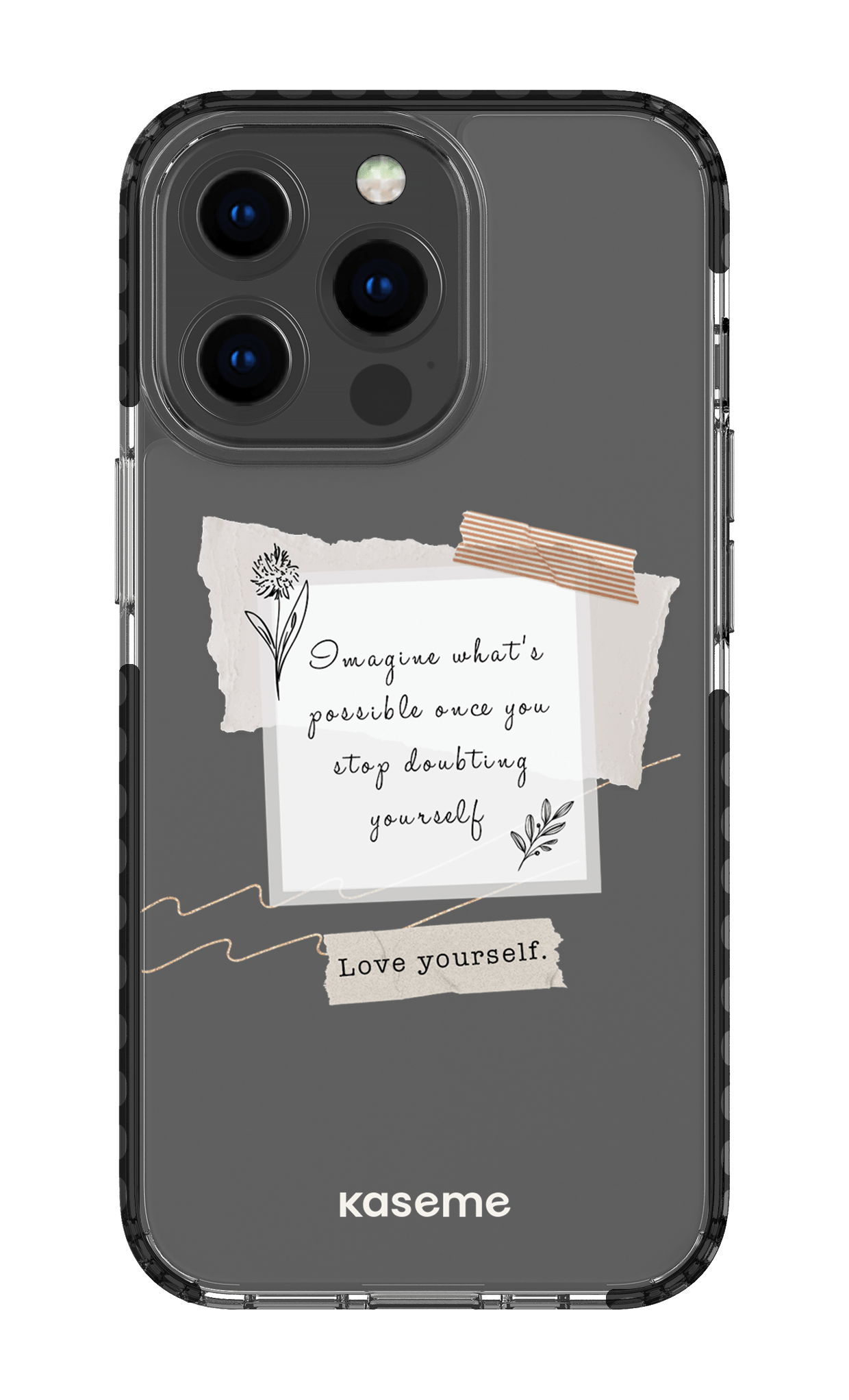 iPhone 13 Pro Clear Case - Black Faith Clear Case -