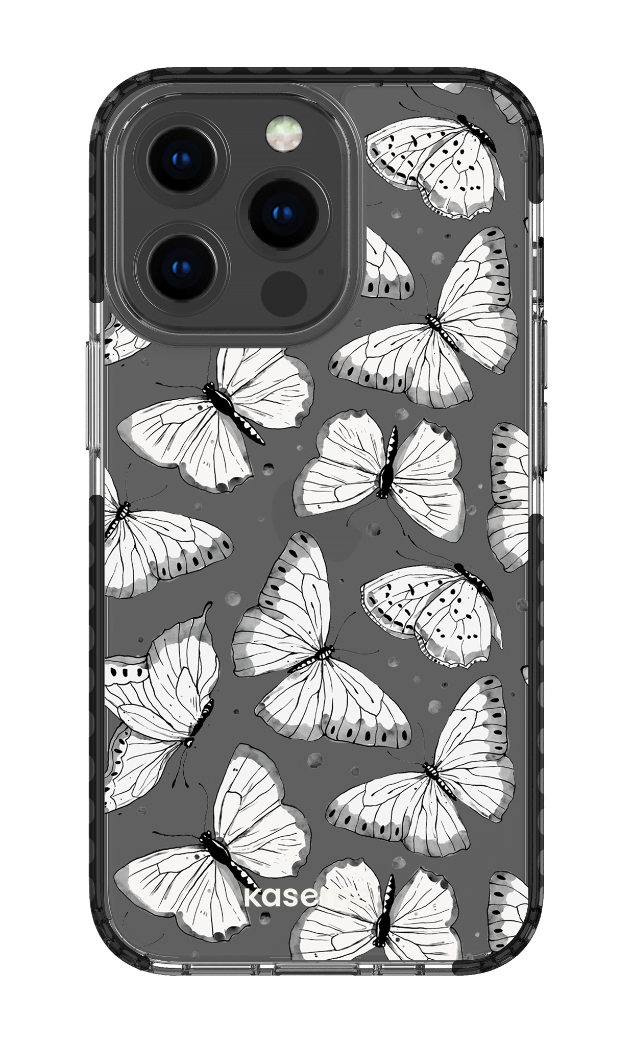 iPhone 13 Pro Clear Case - Black Float Clear Case -