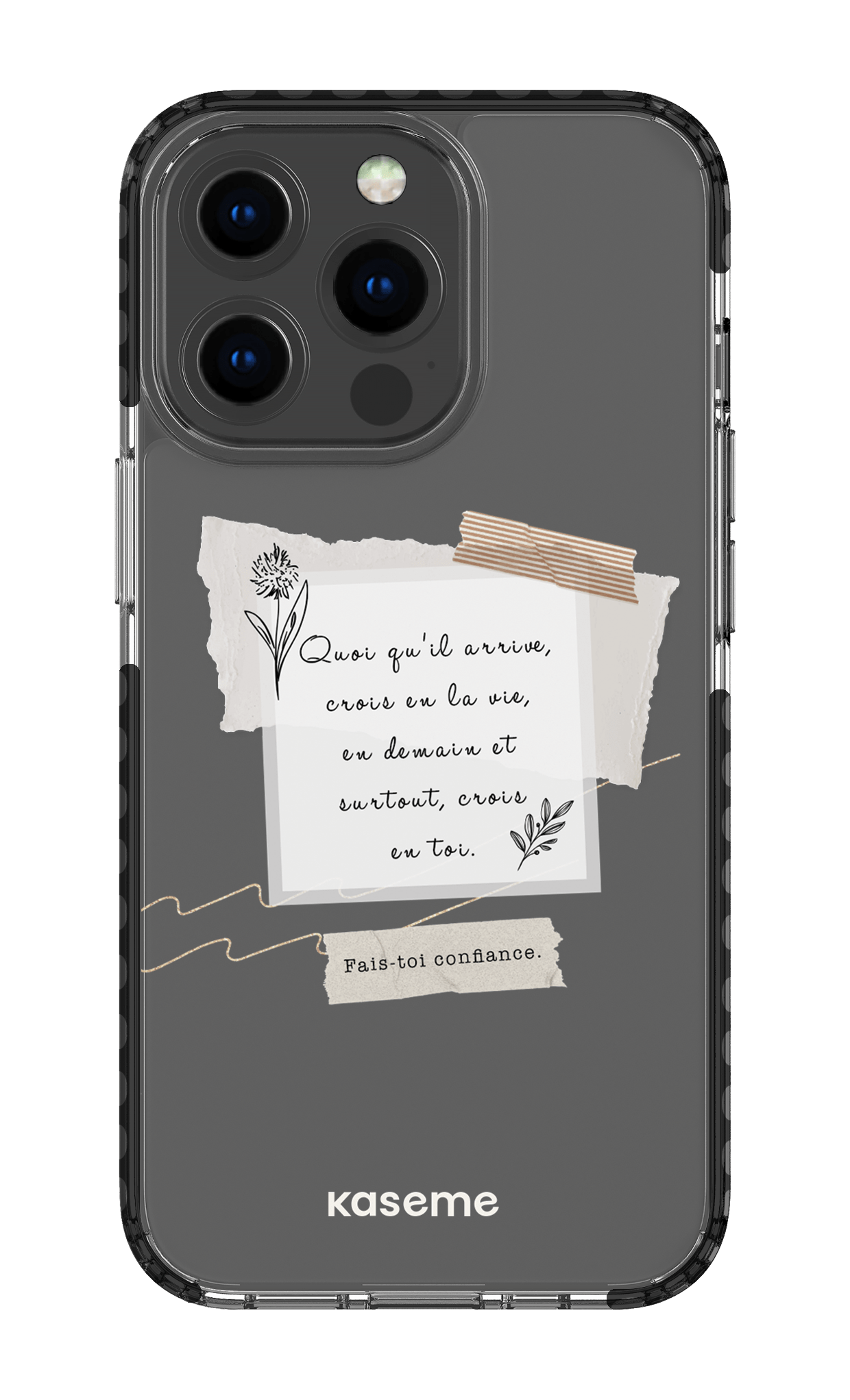iPhone 13 Pro Clear Case - Black Foi Clear Case -