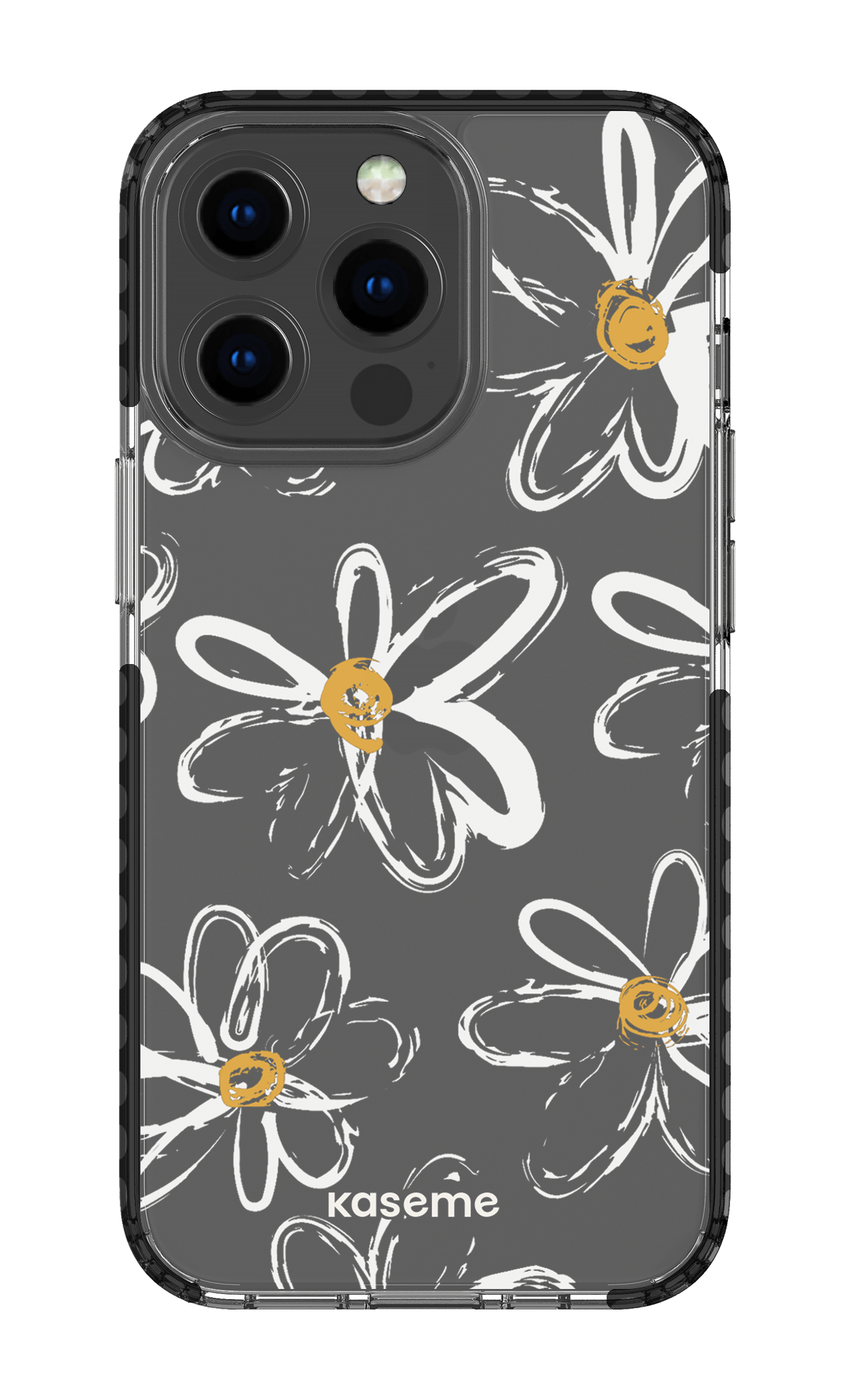 iPhone 13 Pro Clear Case - Black Give me flowers Clear Case -