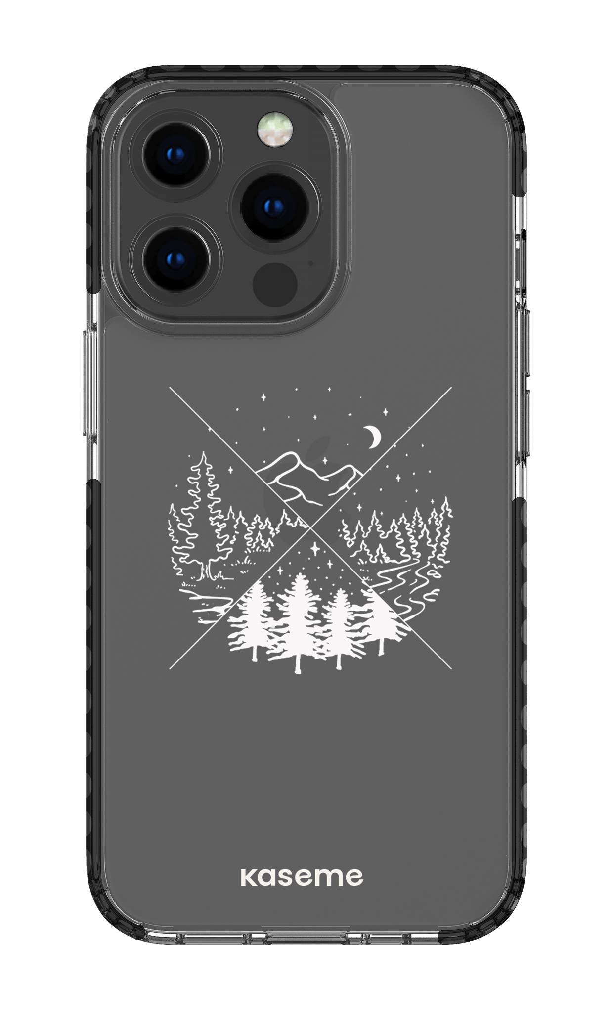 iPhone 13 Pro Clear Case - Black Hike Clear Case -