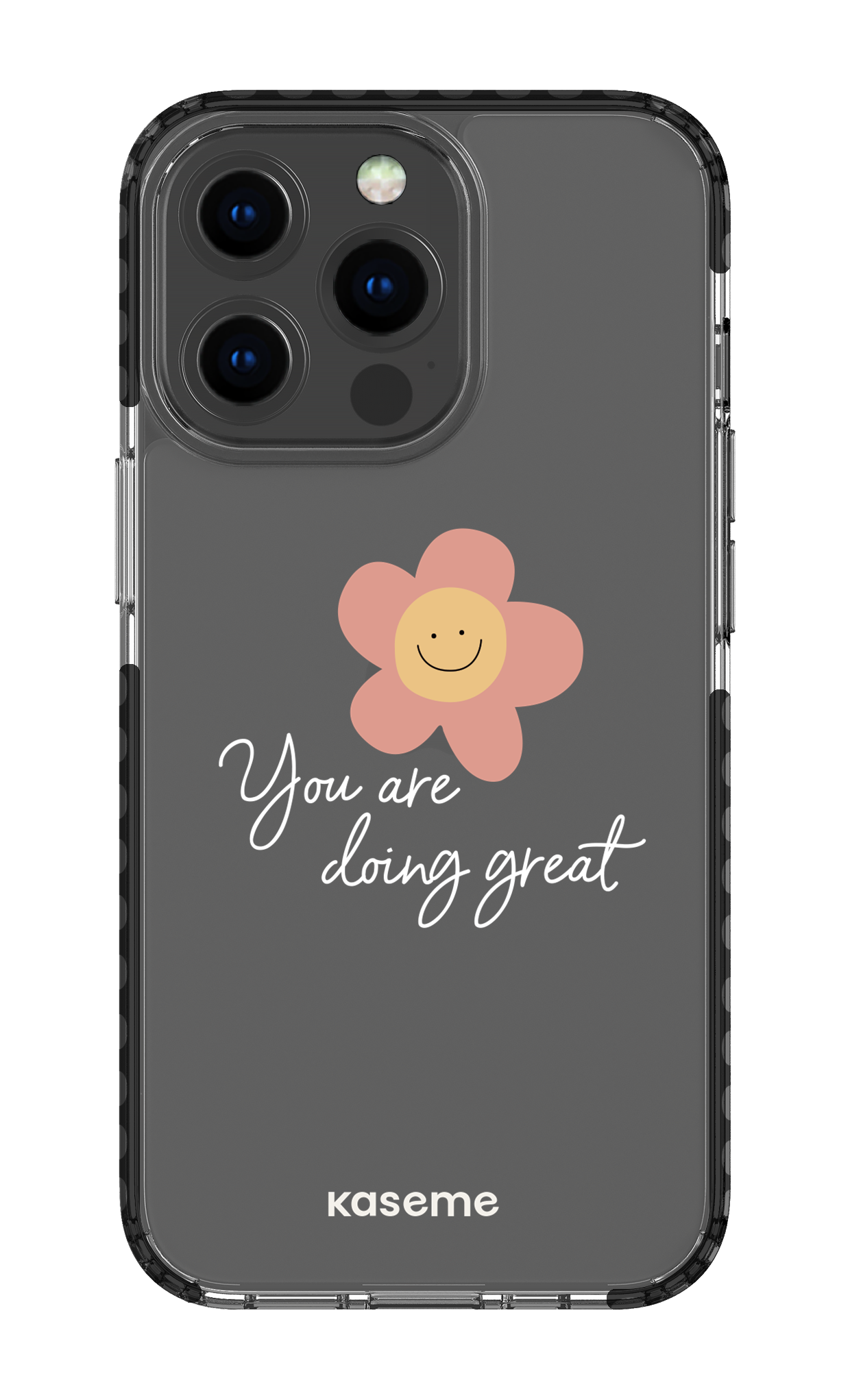 iPhone 13 Pro Clear Case - Black Keep going Clear Case -