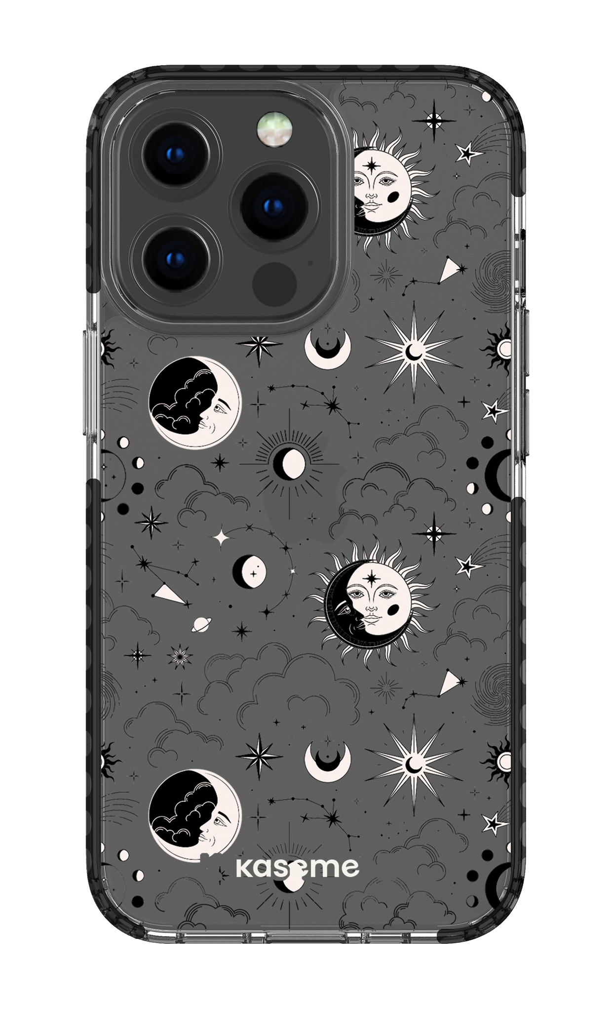 iPhone 13 Pro Clear Case - Black Milky Way Black Clear Case -
