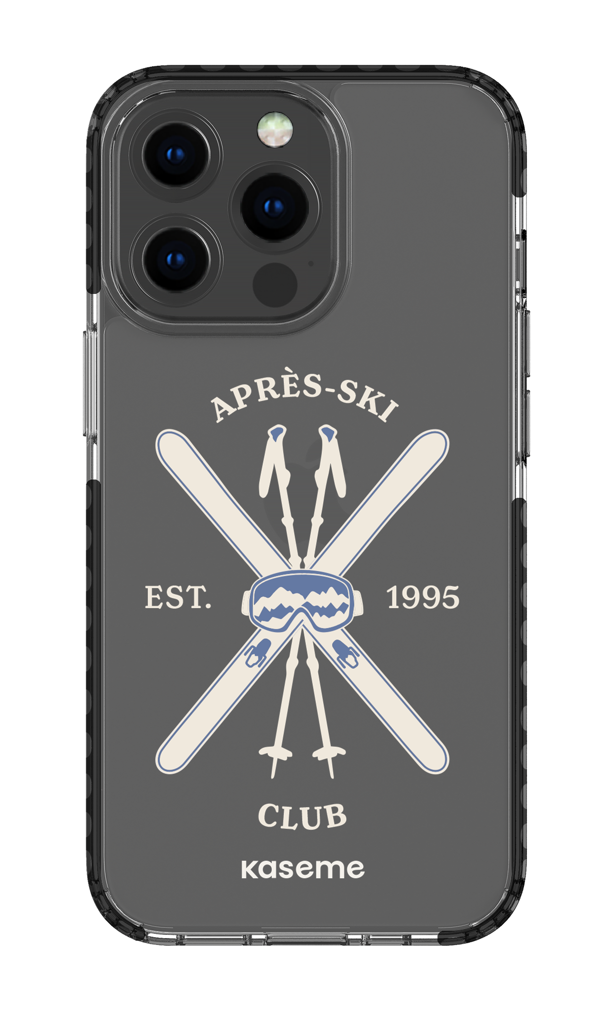 iPhone 13 Pro Clear Case - Black Off-Track Clear Case -