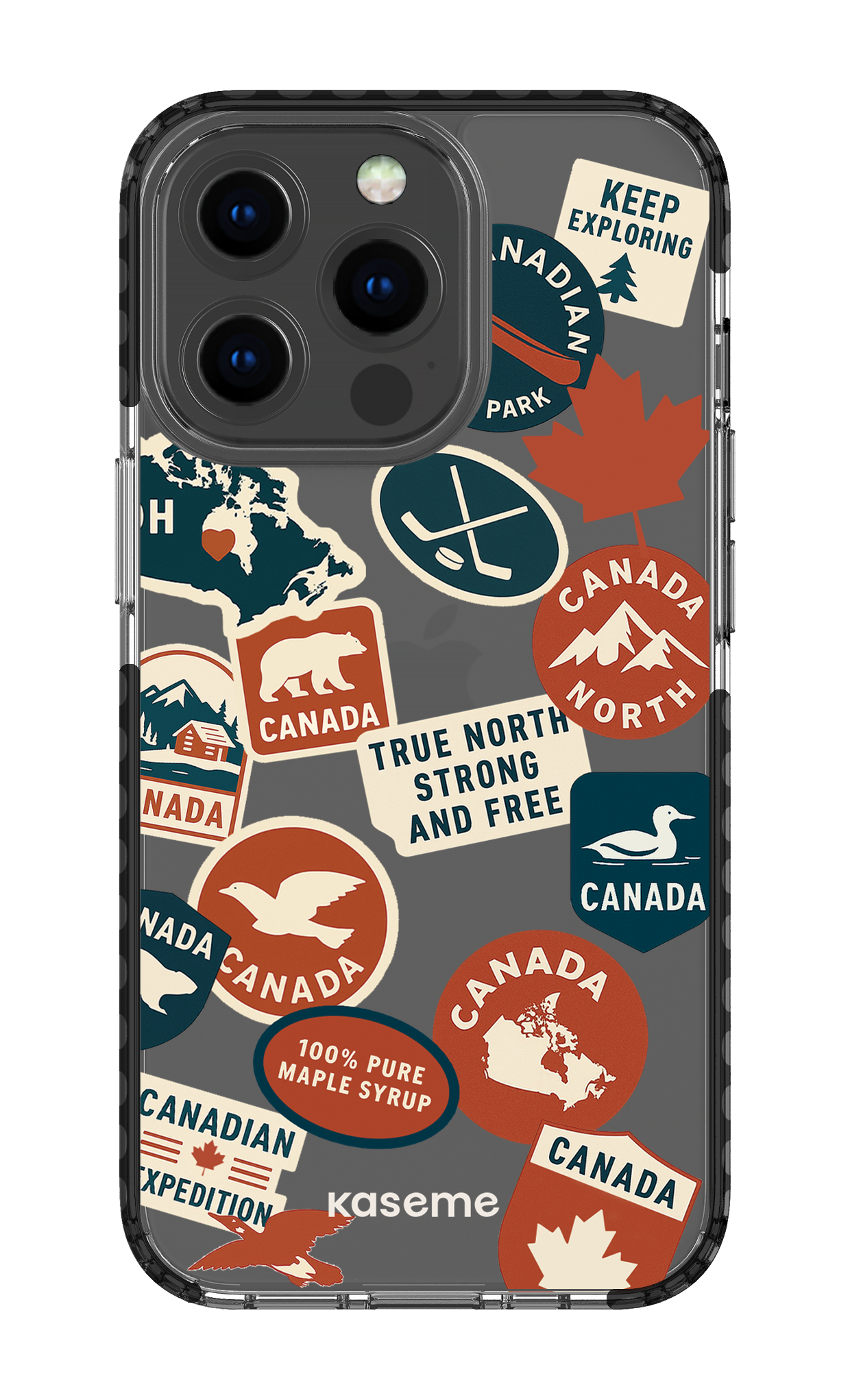 iPhone 13 Pro Clear Case - Black Oh Maple -