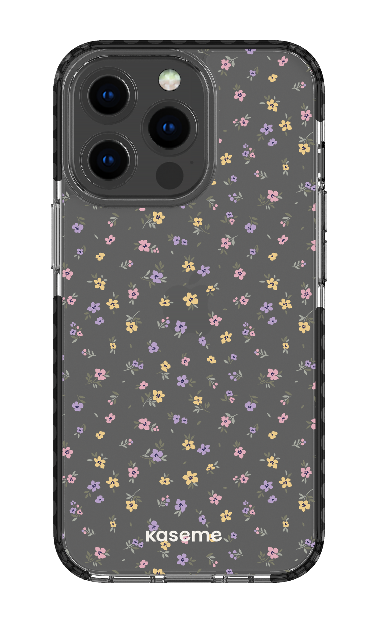 iPhone 13 Pro Clear Case - Black Porcelain Blossom Clear Case -