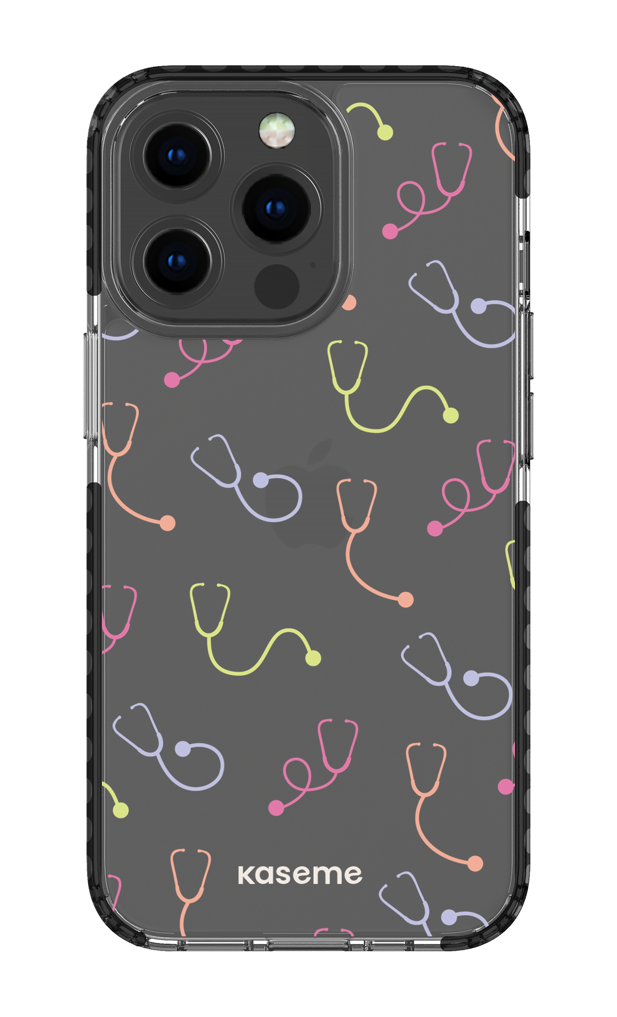 iPhone 13 Pro Clear Case - Black Pulse Clear Case -