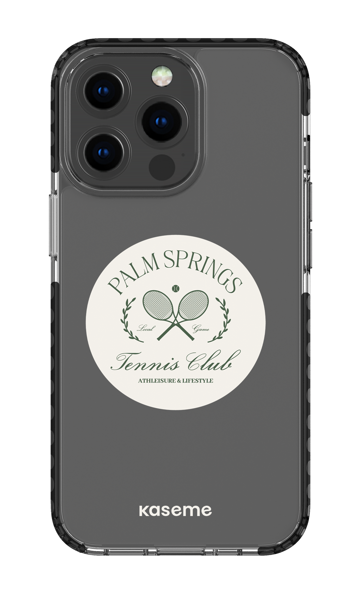 iPhone 13 Pro Clear Case - Black Serve it up Clear Case -